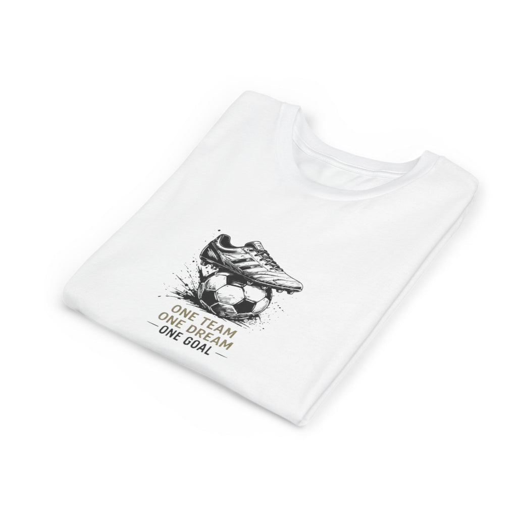 Youth Soccer Tee – “One Team One Dream One Goal” Short Sleeve