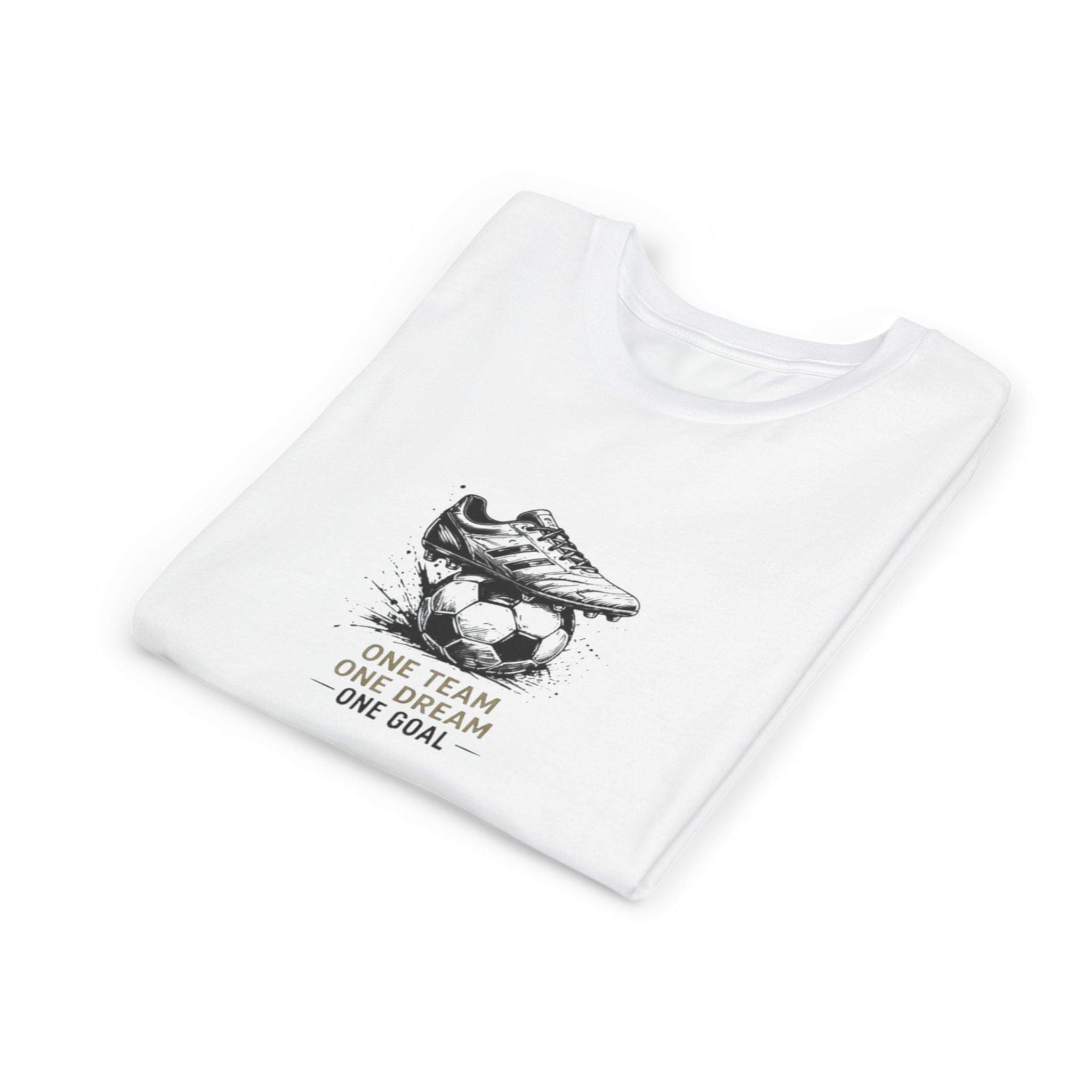 Youth Soccer Tee – “One Team One Dream One Goal” Short Sleeve