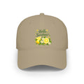 Hello Sunshine Lemon Dad Hat — Bright Floral Baseball Cap