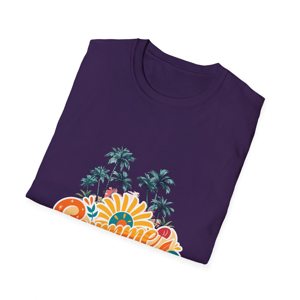 Summer Vibes T-Shirt — Retro Beach Palm Tree Graphic