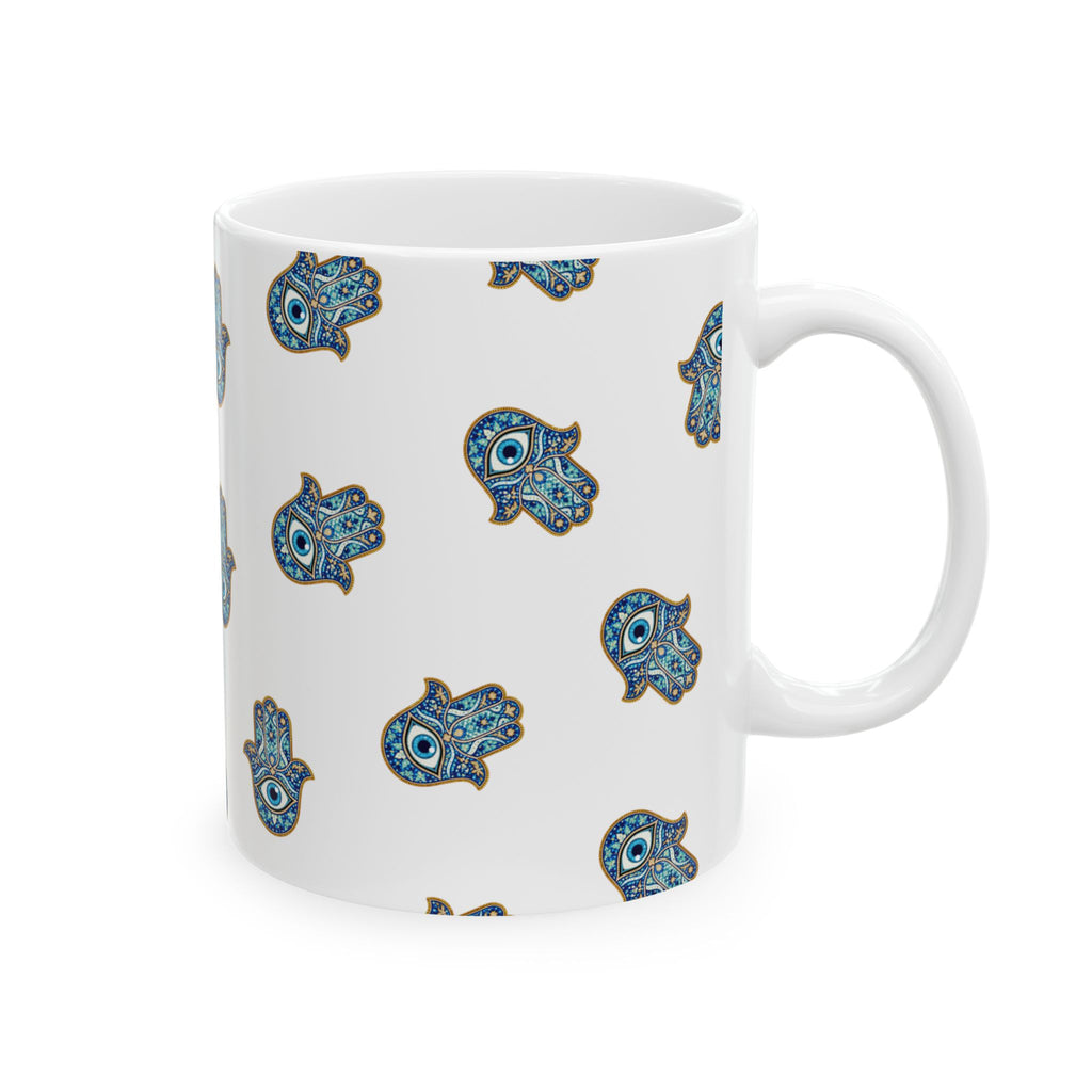Hamsa Pattern Ceramic Mug