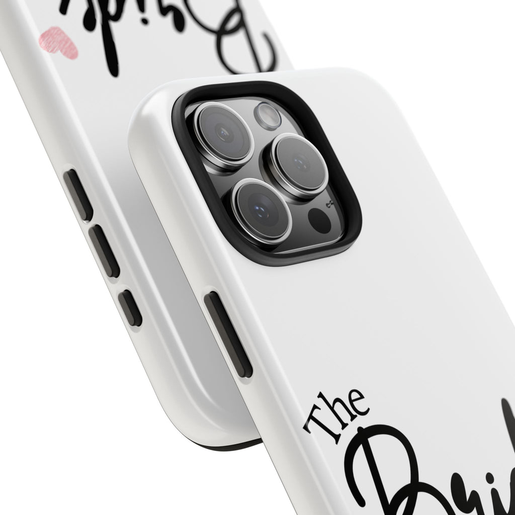 Bride Tough Phone Case — "The Bride" Script with Pink Heart | Bachelorette & Wedding Accessory