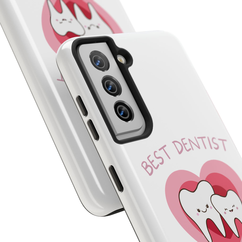 Tough Phone Case — “Best Dentist in Town!” Cute Tooth Heart Design