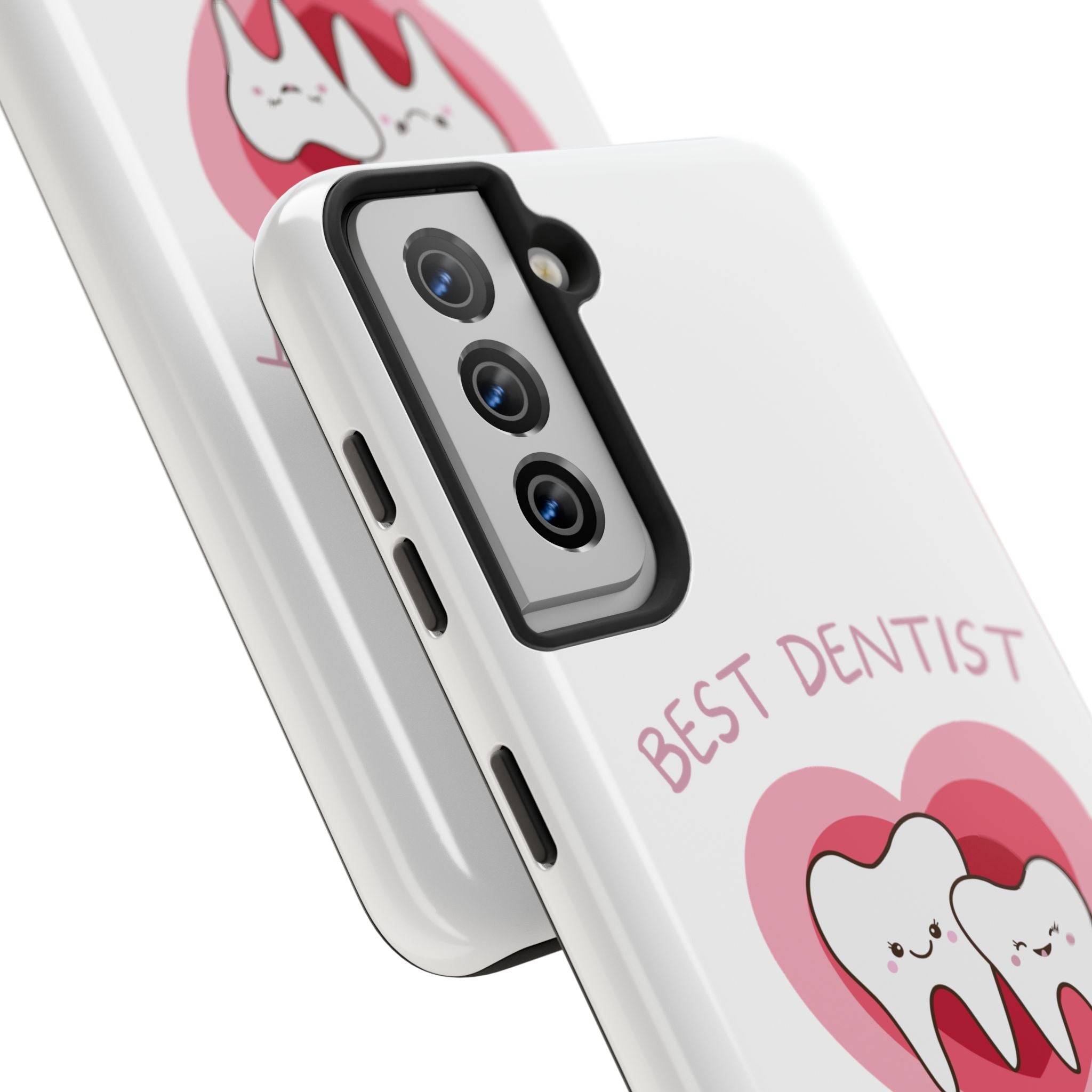 Tough Phone Case — “Best Dentist in Town!” Cute Tooth Heart Design