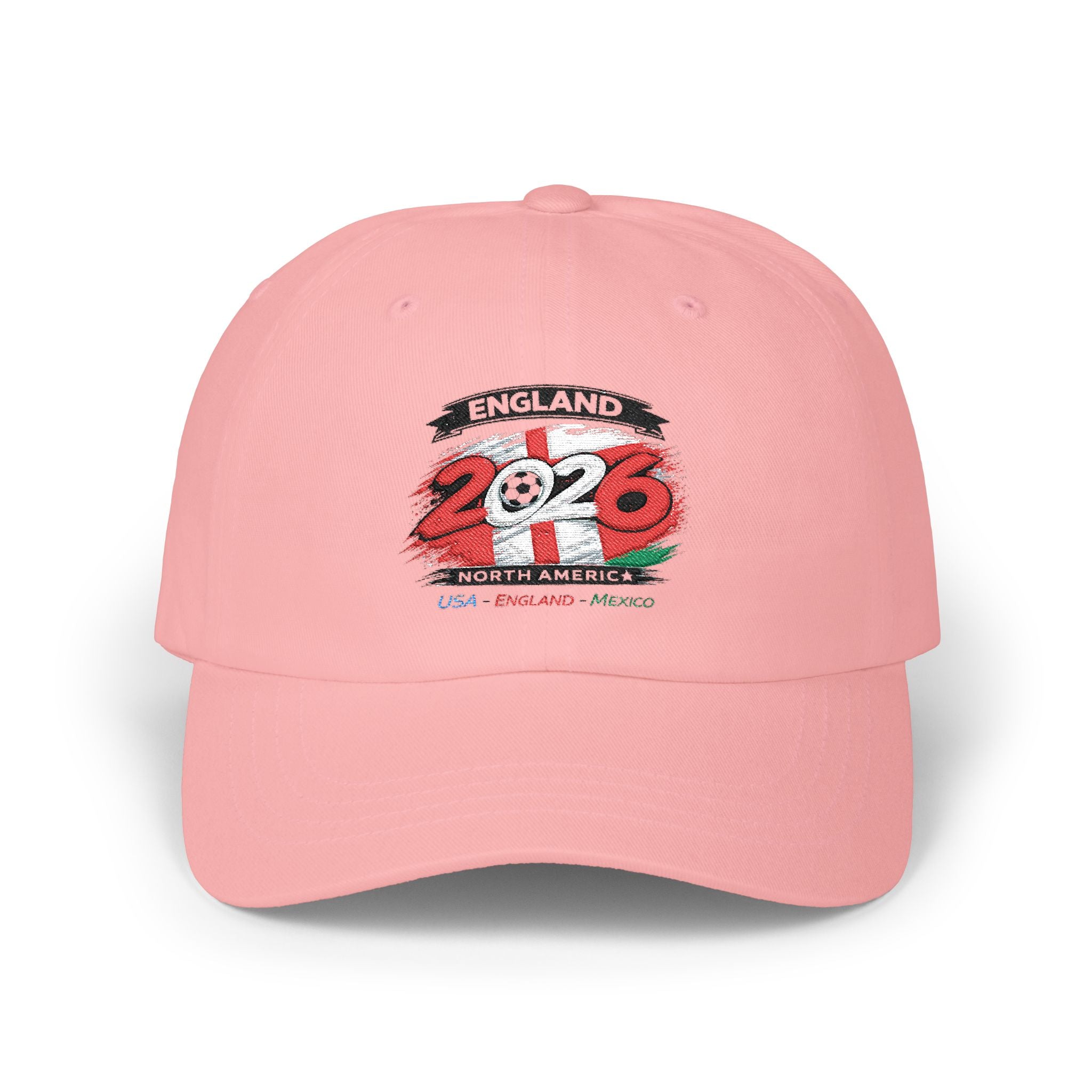 England 2026 Soccer Dad Cap — Retro Flag Embroidered Baseball Hat