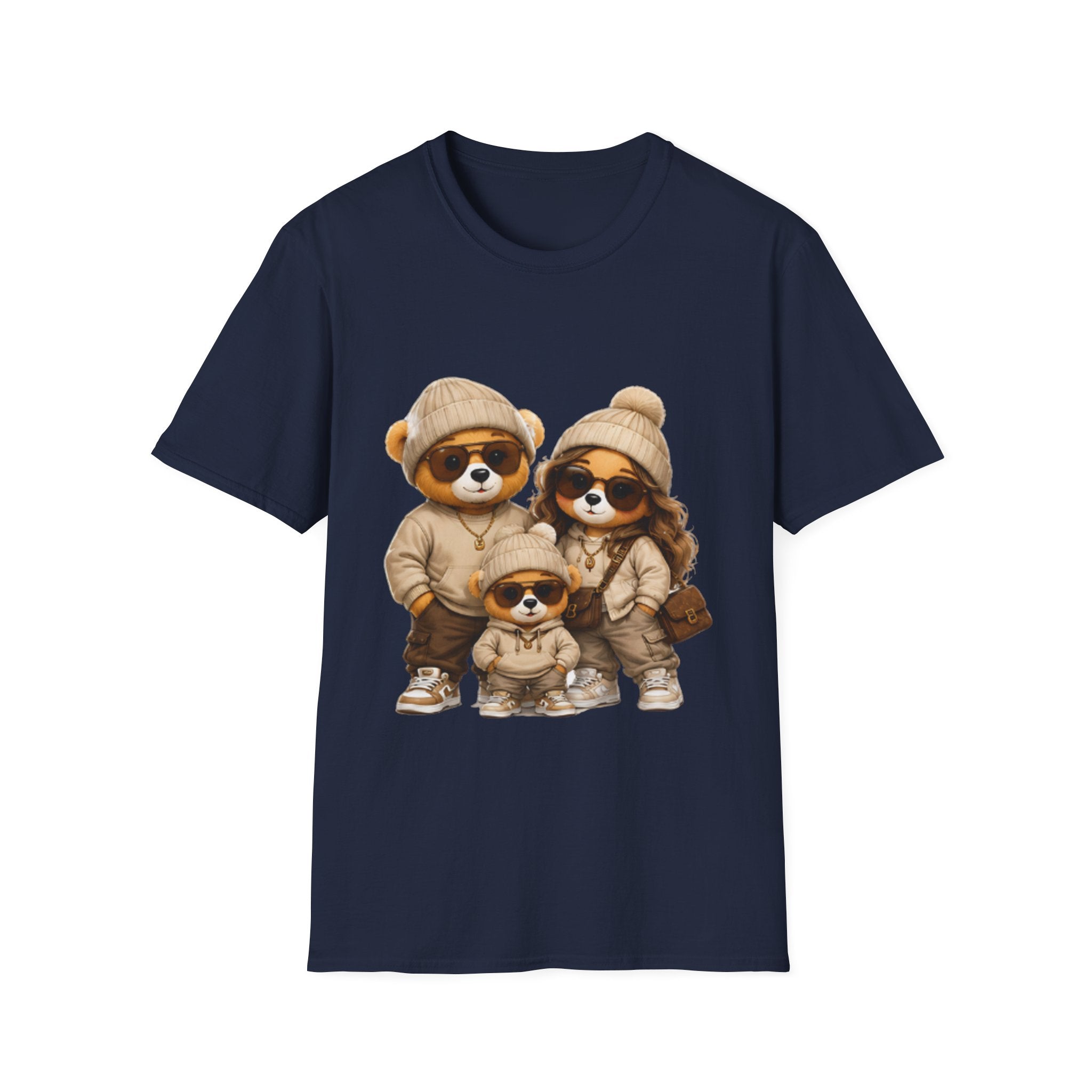 Cute Family Raccoon Trio unisex T-Shirt — Matching Cozy Outfit Graphic Tee