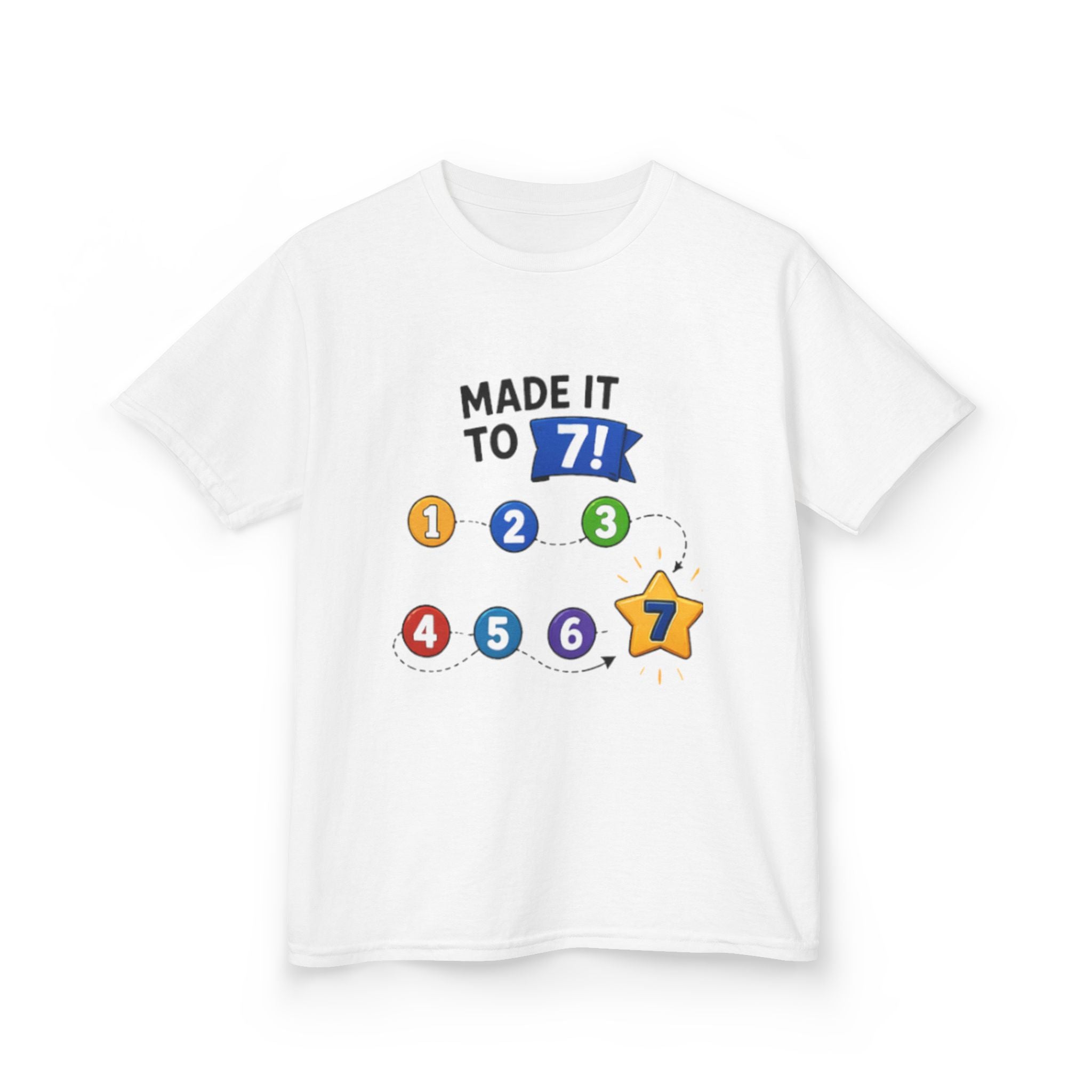 Made It to 7! Kids T-Shirt — 7th Birthday Milestone Tee 67