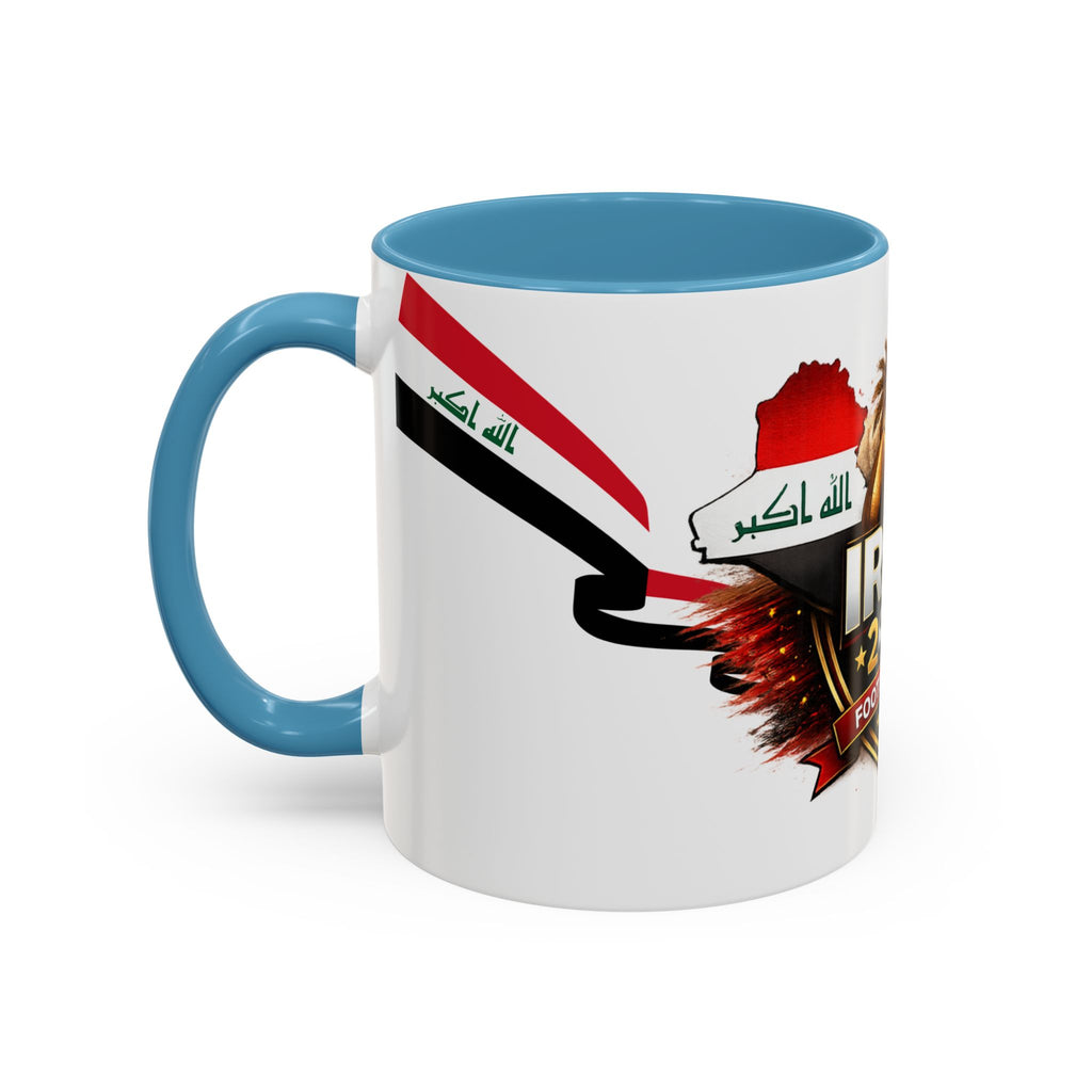 Iraq 2026 Football Cup Accent Coffee Mug – National Team Soccer Fan Gift