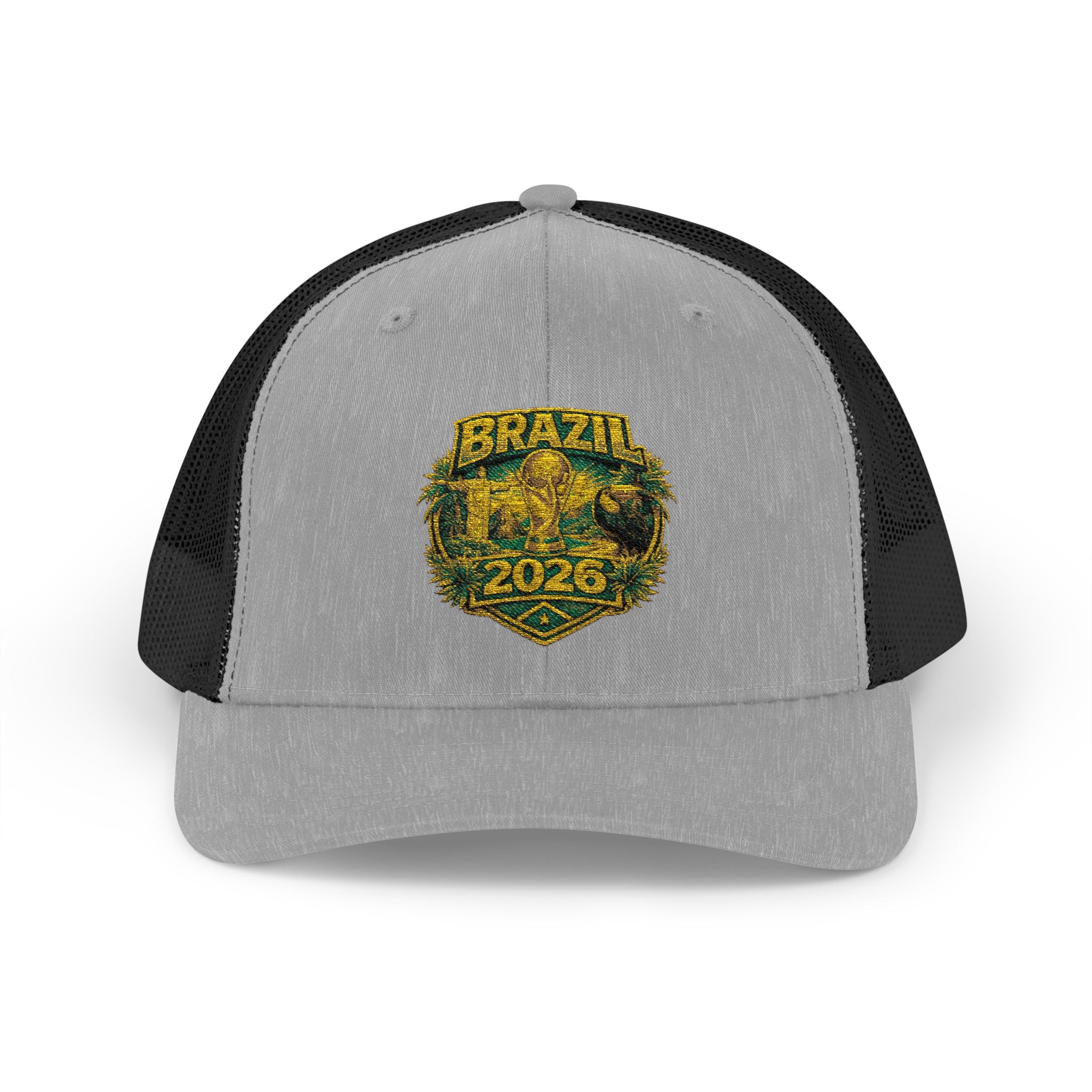 Brazil  Vintage Patch Trucker Cap — Rustic 2026 Crest Snapback