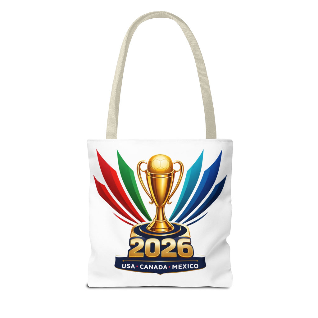 2026 USA Canada Mexico Soccer Trophy Tote Bag — World Cup Style Fan Tote