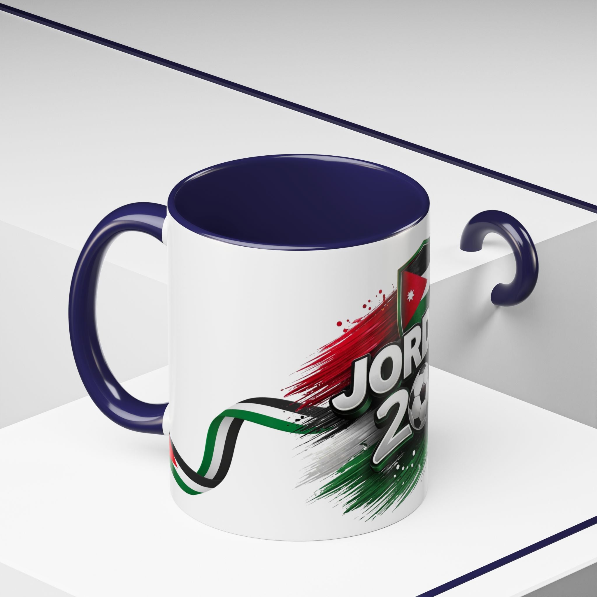 Jordan 2026 Soccer Accent Coffee Mug – Jordan Flag Football Fan Gift (11/15oz)