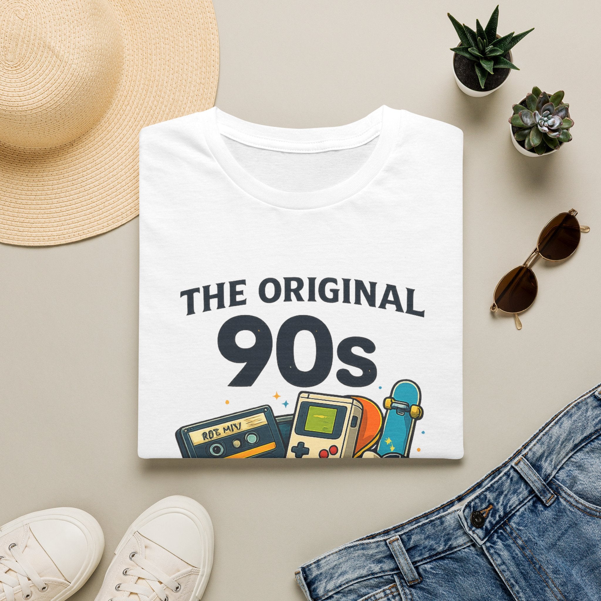 90s Retro Tee — "The Original 90s" Vintage Gaming & Nostalgia Graphic T-Shirt