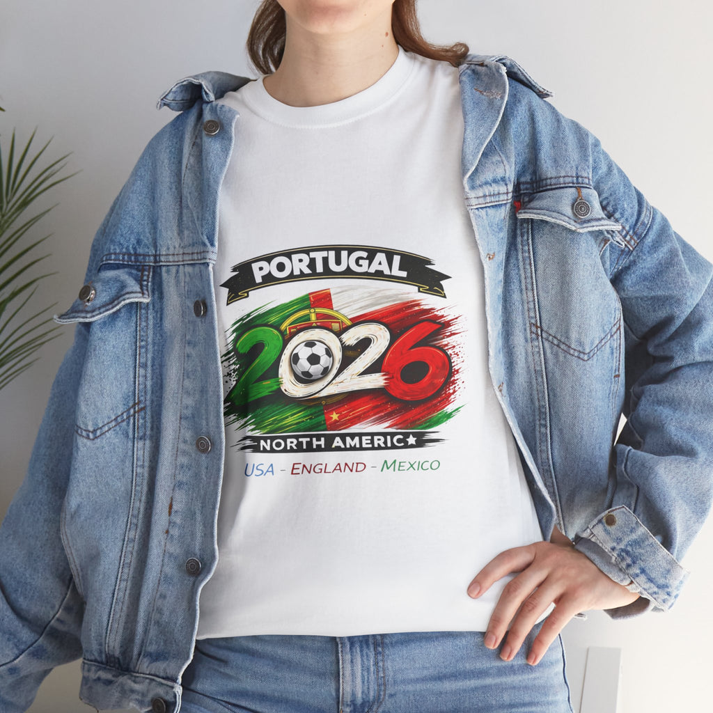 Portugal 2026 Soccer T-Shirt — Cup Trophy Design (USA Canada Mexico)