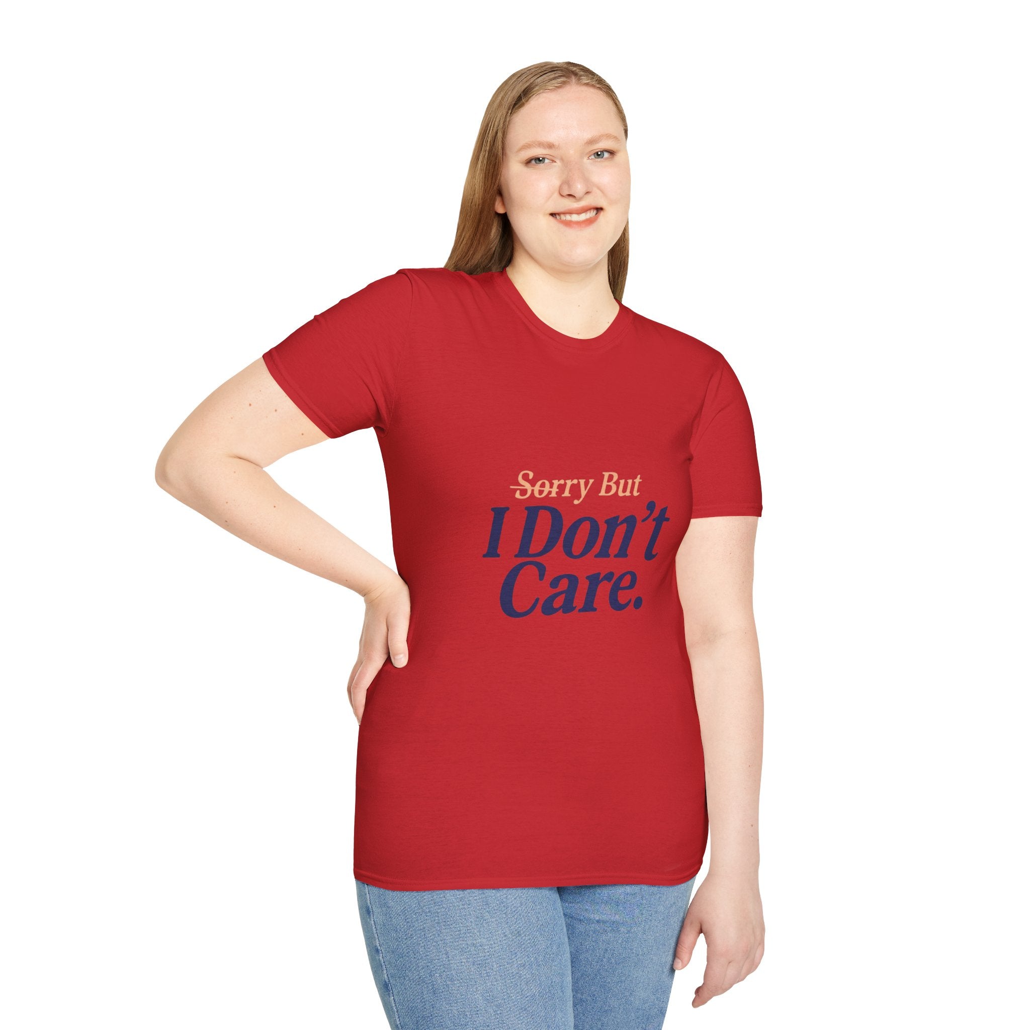 "Sorry But I Don't Care" Graphic T-Shirt - Casual Funny Statement Tee