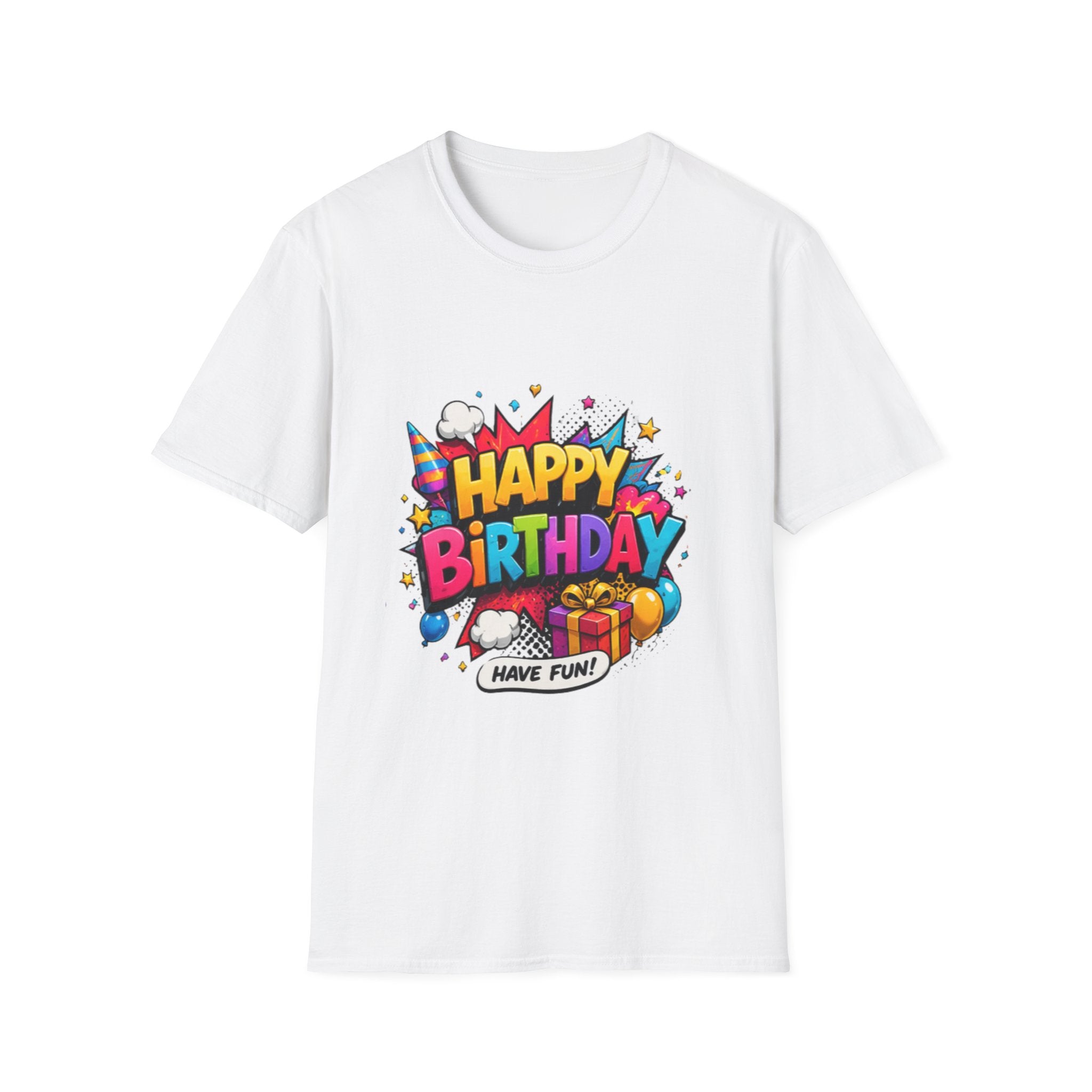 Happy Birthday Have Fun" Colorful Party Tee