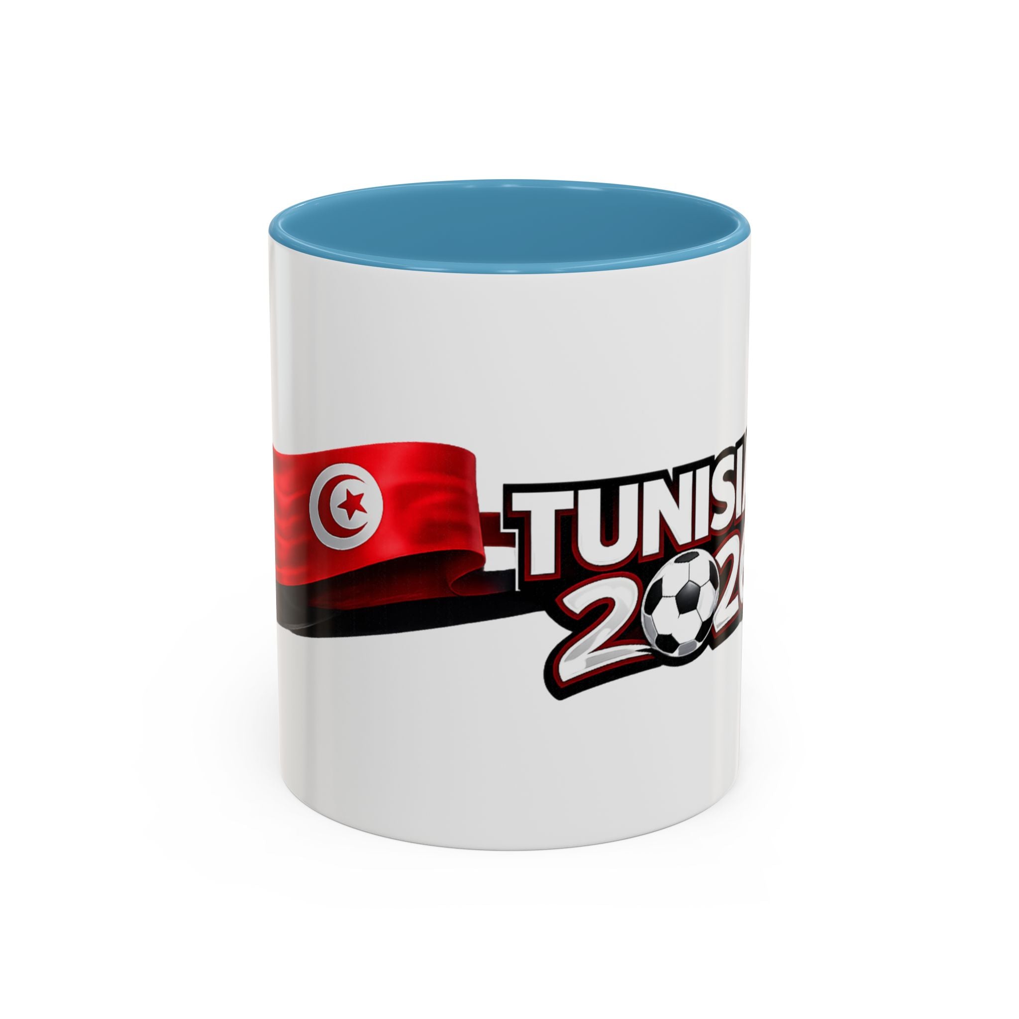 Tunisia 2026 Soccer Accent Mug — Flag & Football Fan Coffee Cup (11/15 oz)