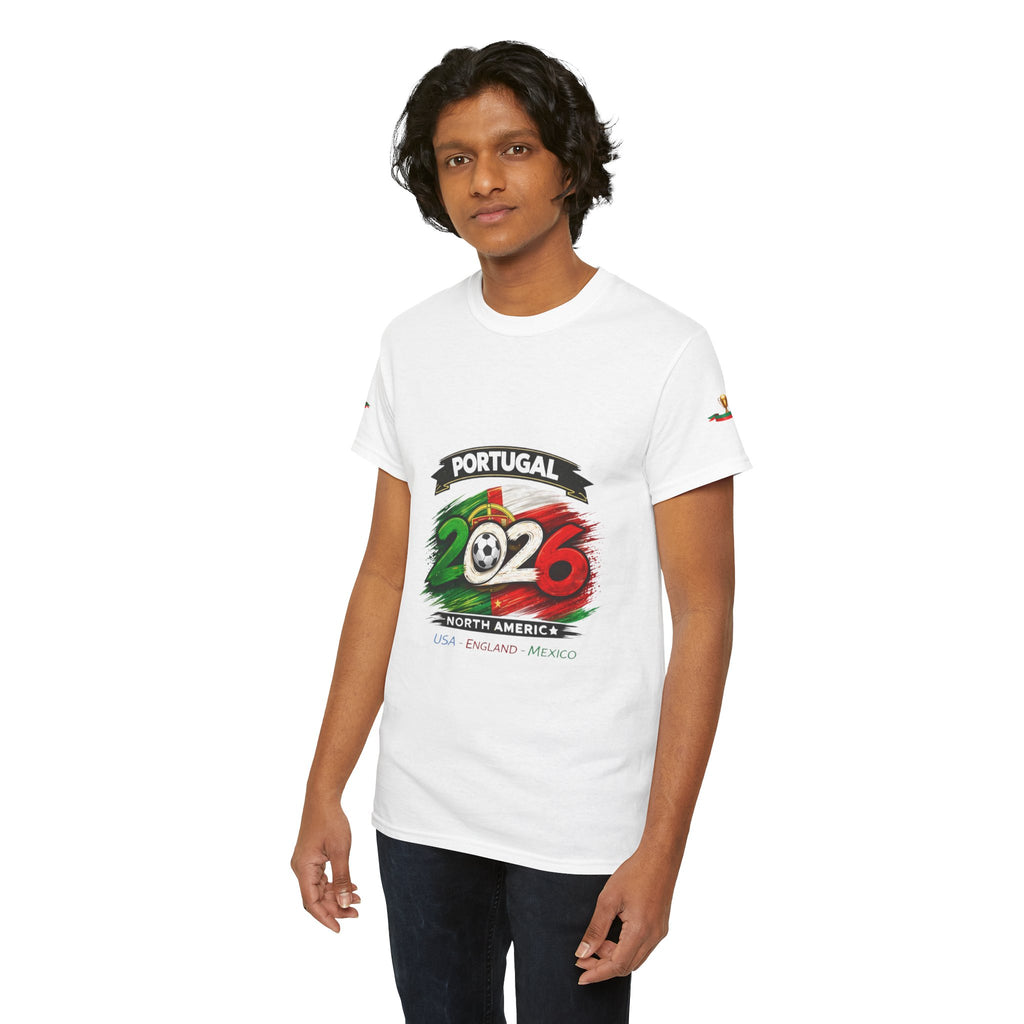 Portugal 2026 Soccer T-Shirt — Cup Trophy Design (USA Canada Mexico)