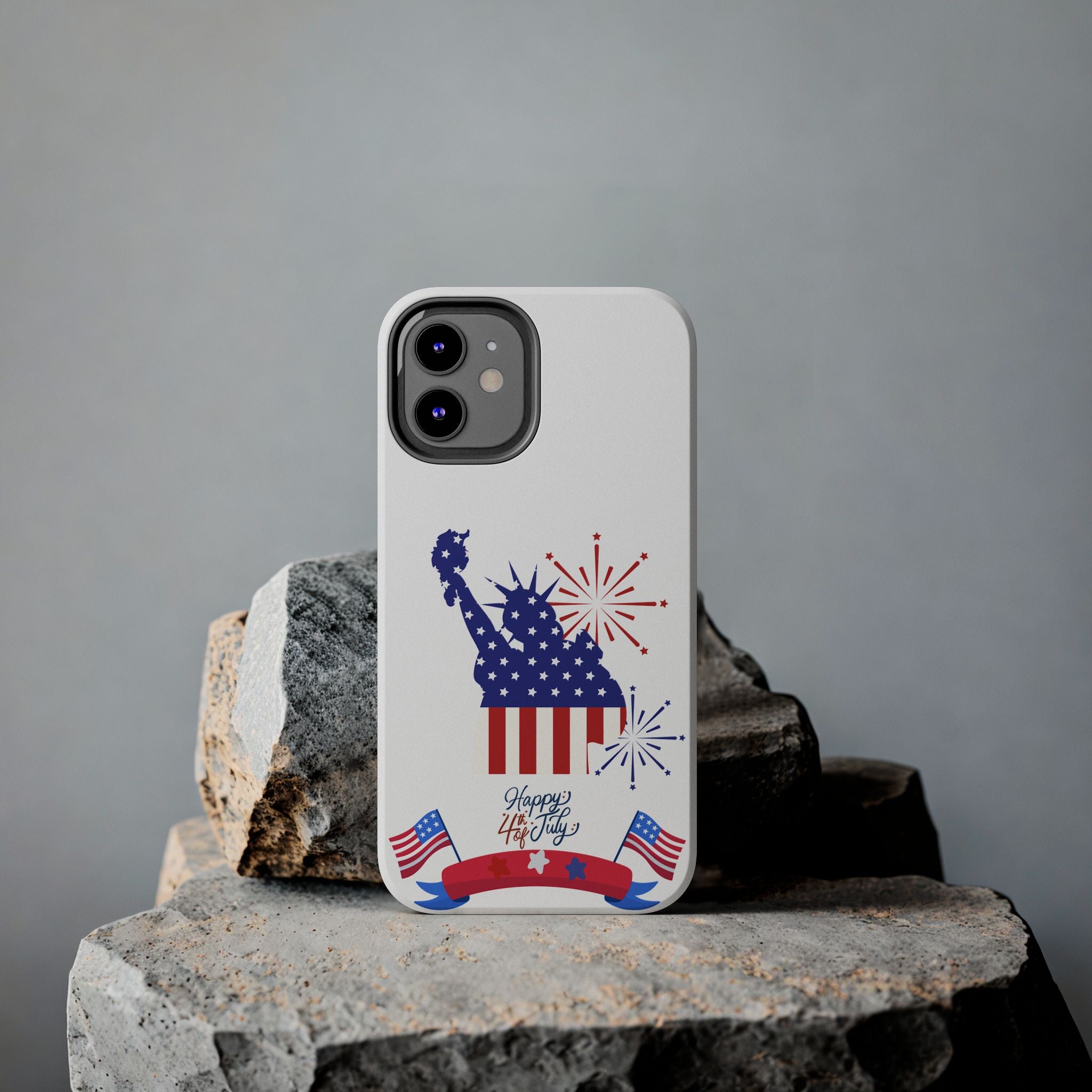 4th of July Tough Phone Case — Statue of Liberty USA Flag Design