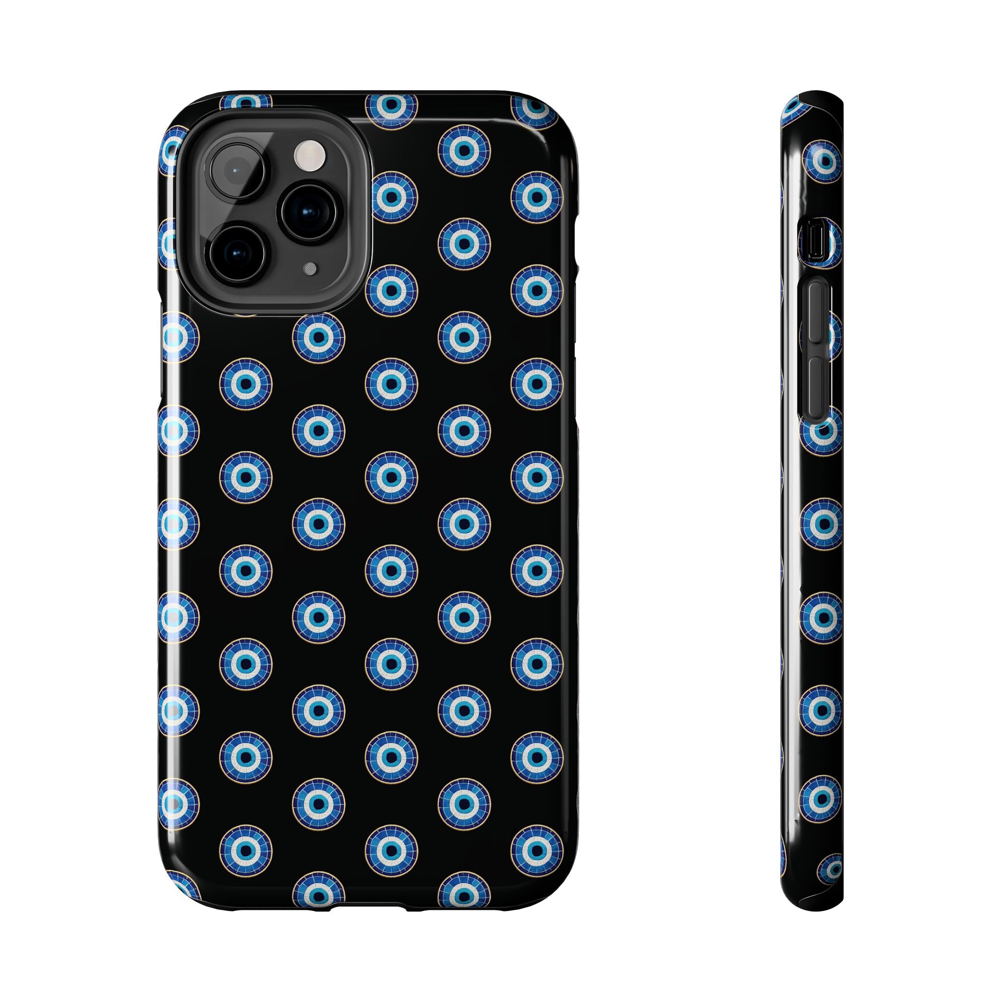 Evil Eye Pattern Tough Phone Case — Protective Blue Nazar Design