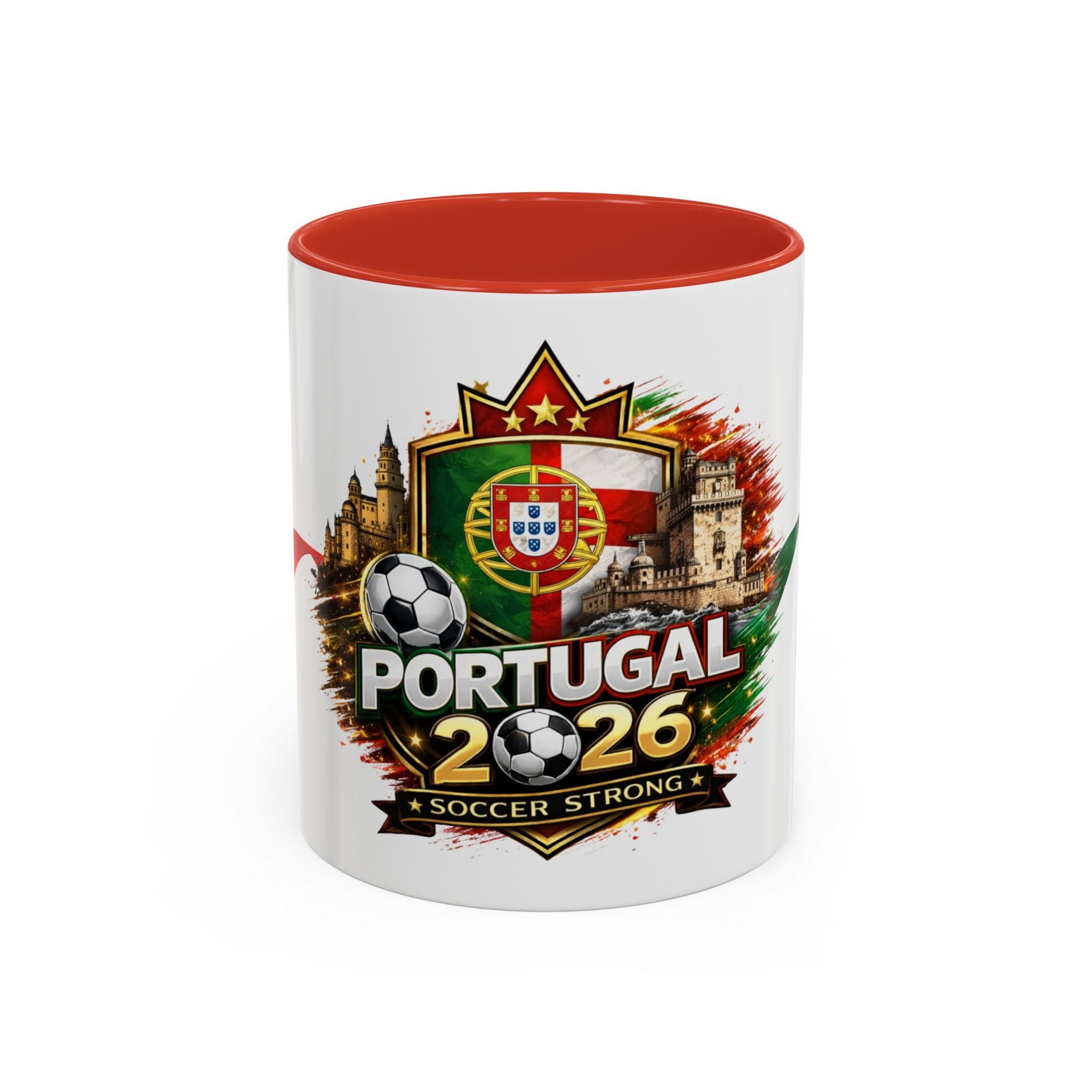 Portugal 2026 Soccer Mug – Portugal Flag & Crest Accent Coffee Cup