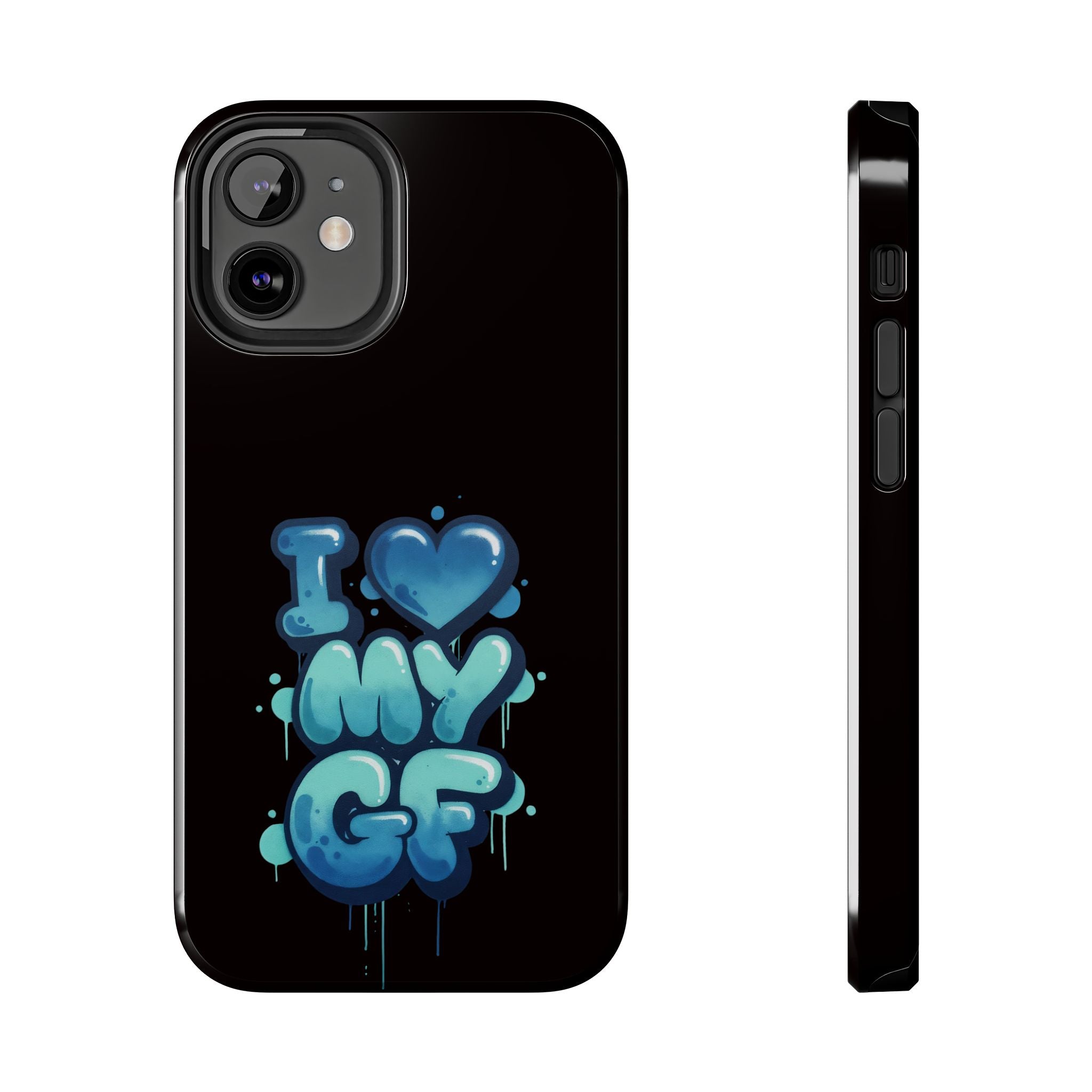 I Love My GF Phone Case — Protective Glossy "I  My GF" Design