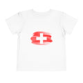 Switzerland Toddler Tee — I Heart Switzerland Baby Kids Shirt with Swiss Flag Brushstroke