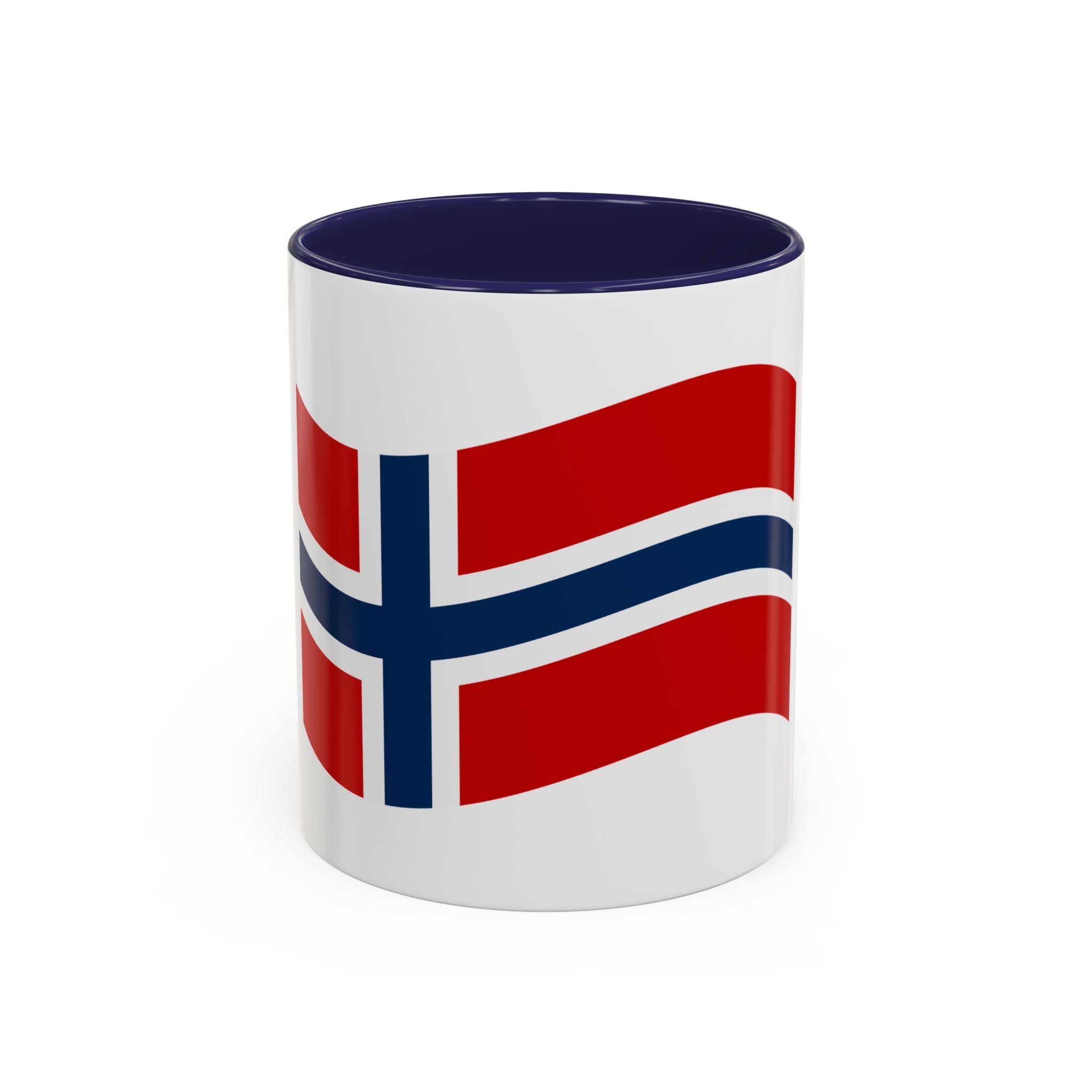 Norway Flag Accent Coffee Mug – Norway 2026 Soccer Fan Ceramic Mug (11/15oz)