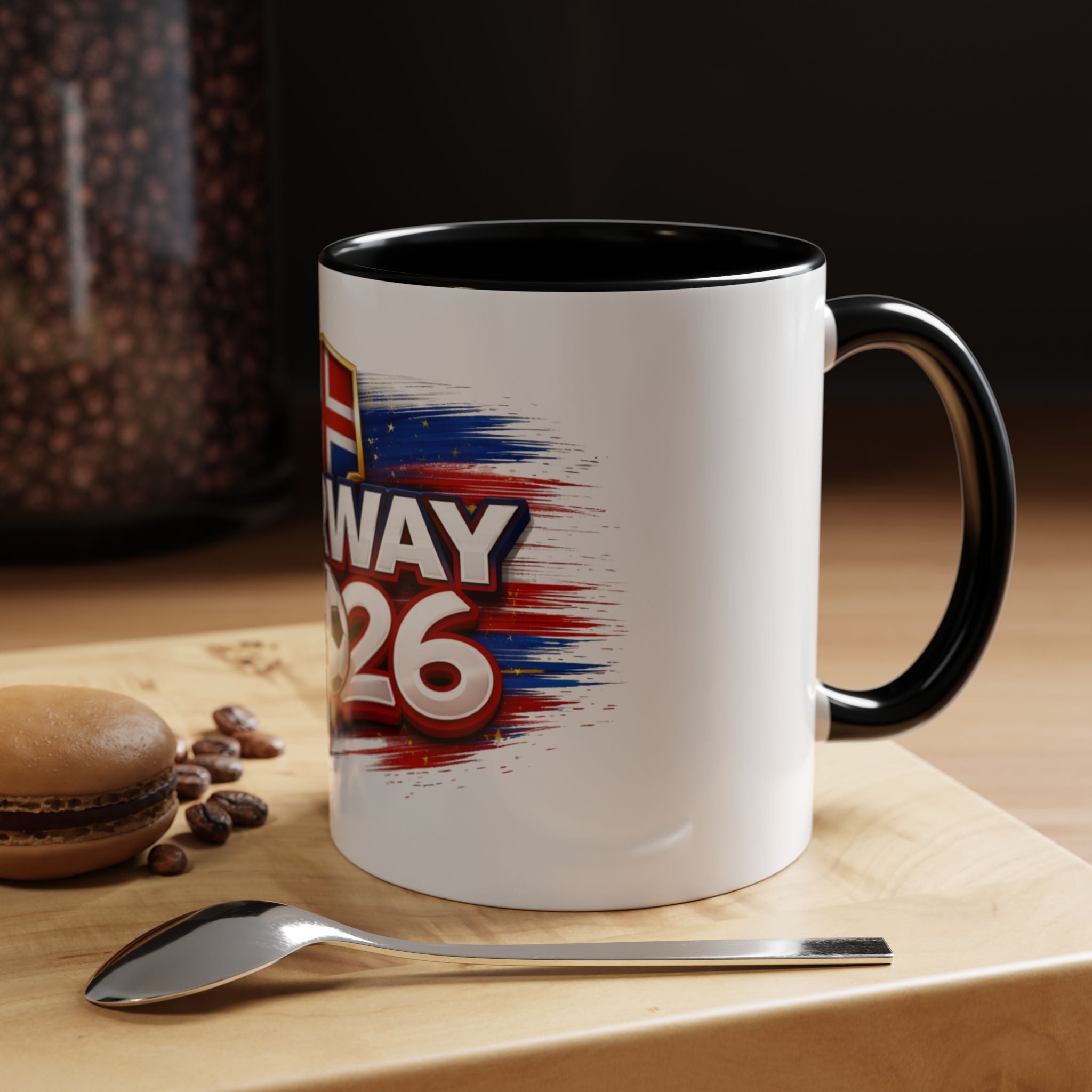 Norway 2026 Soccer Fan Accent Coffee Mug — Cup Supporter Gift