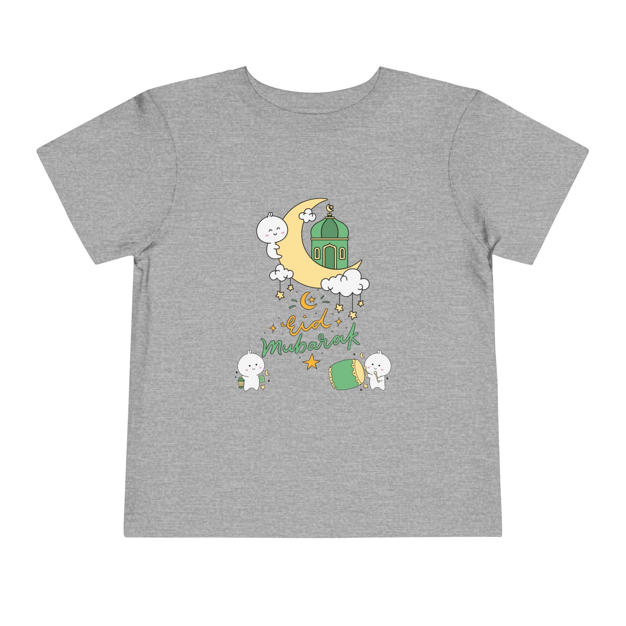 Eid Mubarak Toddler Tee — Cute Mosque & Moon Ramadan Shirt for Kids