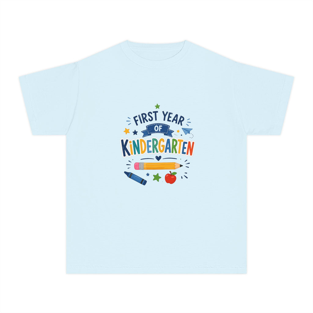 First Year of Kindergarten Youth Tee – Back-to-School Kids Shirt