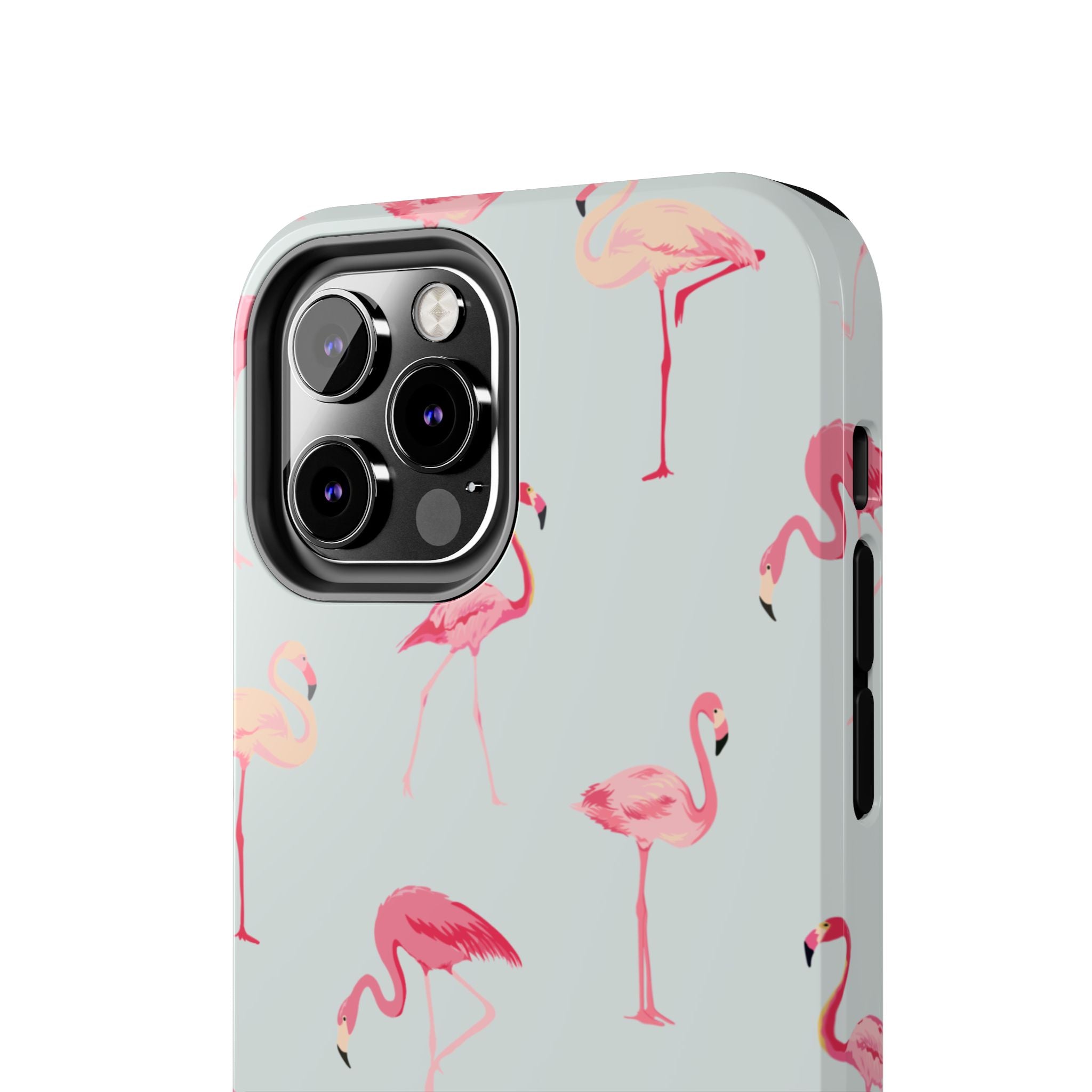 Flamingo Pattern Tough Phone Case — Cute Pink Birds Protective Phone Cover