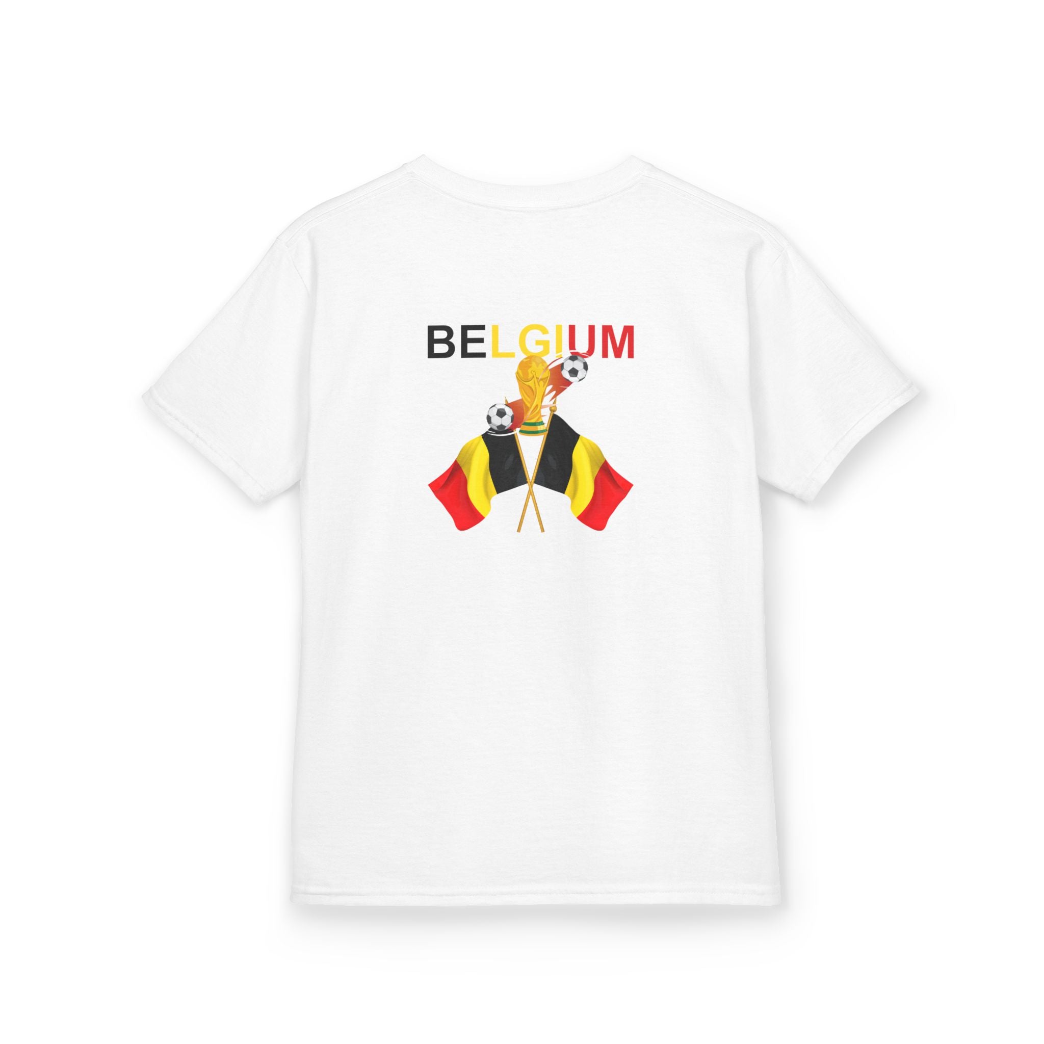 Belgium Kids T‑Shirt — Belgian Flag & Soccer Fan Tee for Children