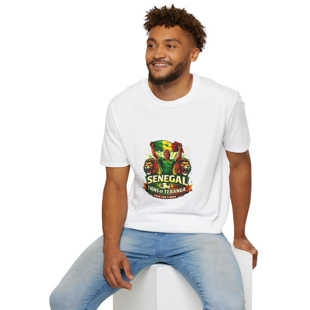 Senegal Lions of Teranga T-Shirt — Senegal Flag Football Fan Tee