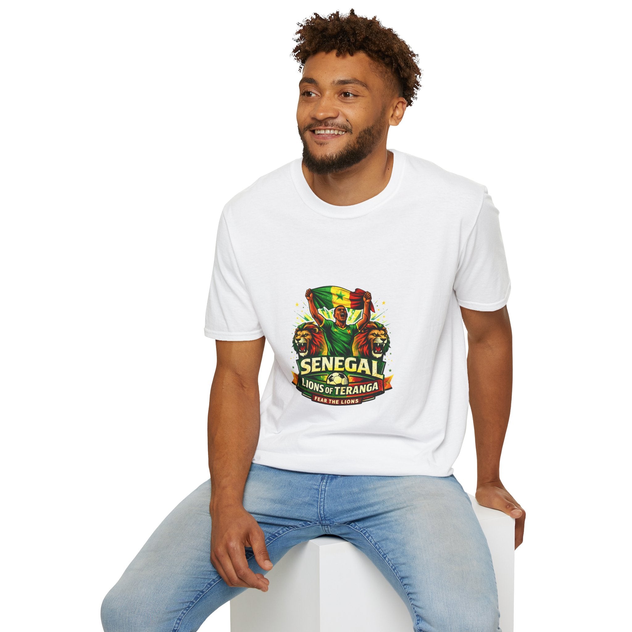 Senegal Lions of Teranga T-Shirt — Senegal Flag Football Fan Tee