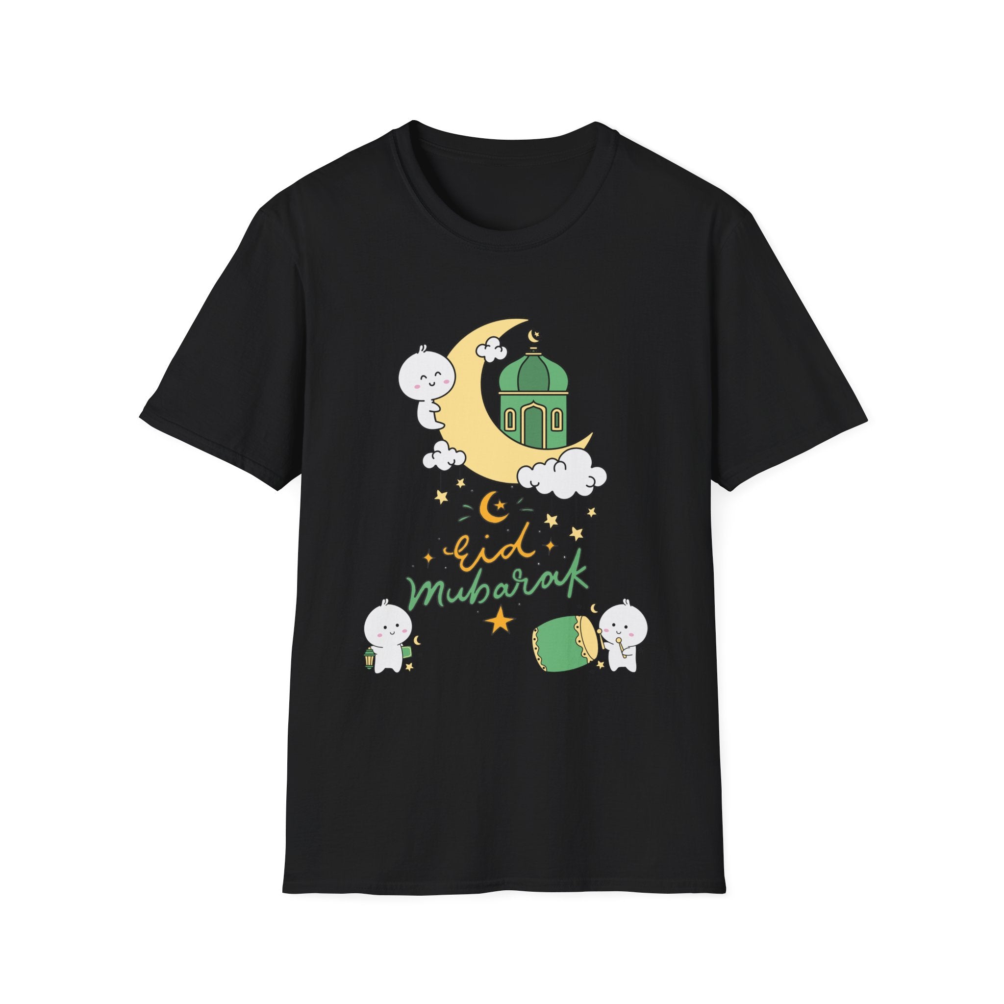 Eid Mubarak T-Shirt — Cute Mosque Moon & Lantern Ramadan Tee