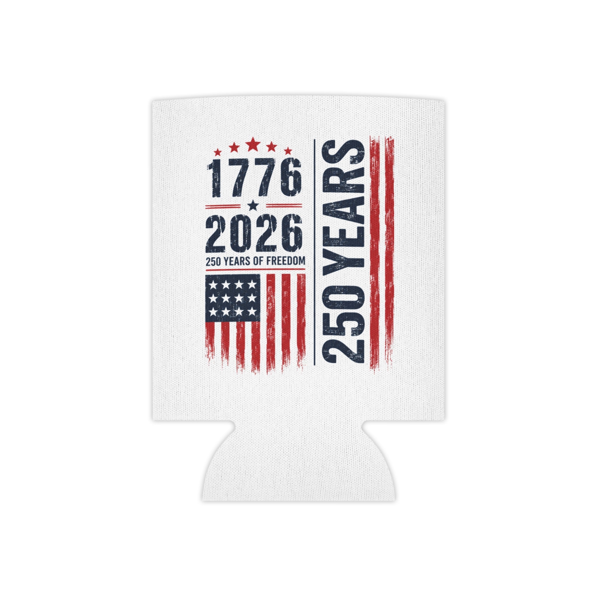 250 Years Patriotic Can Cooler – 1776–2026 USA Flag Anniversary