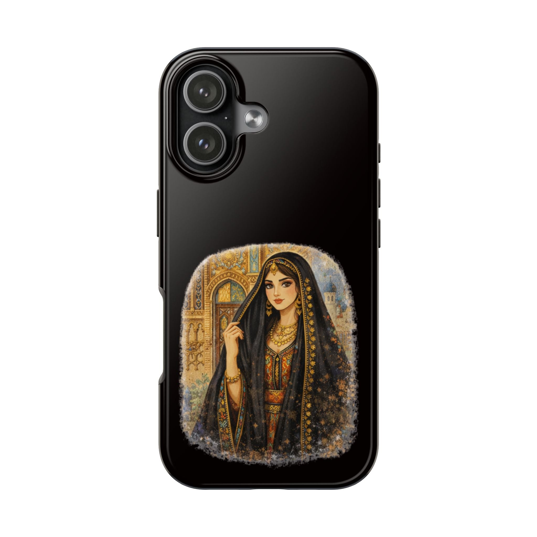 Elegant Persian Princess Tough Phone Case – Vintage Middle Eastern Art iPhone Cover