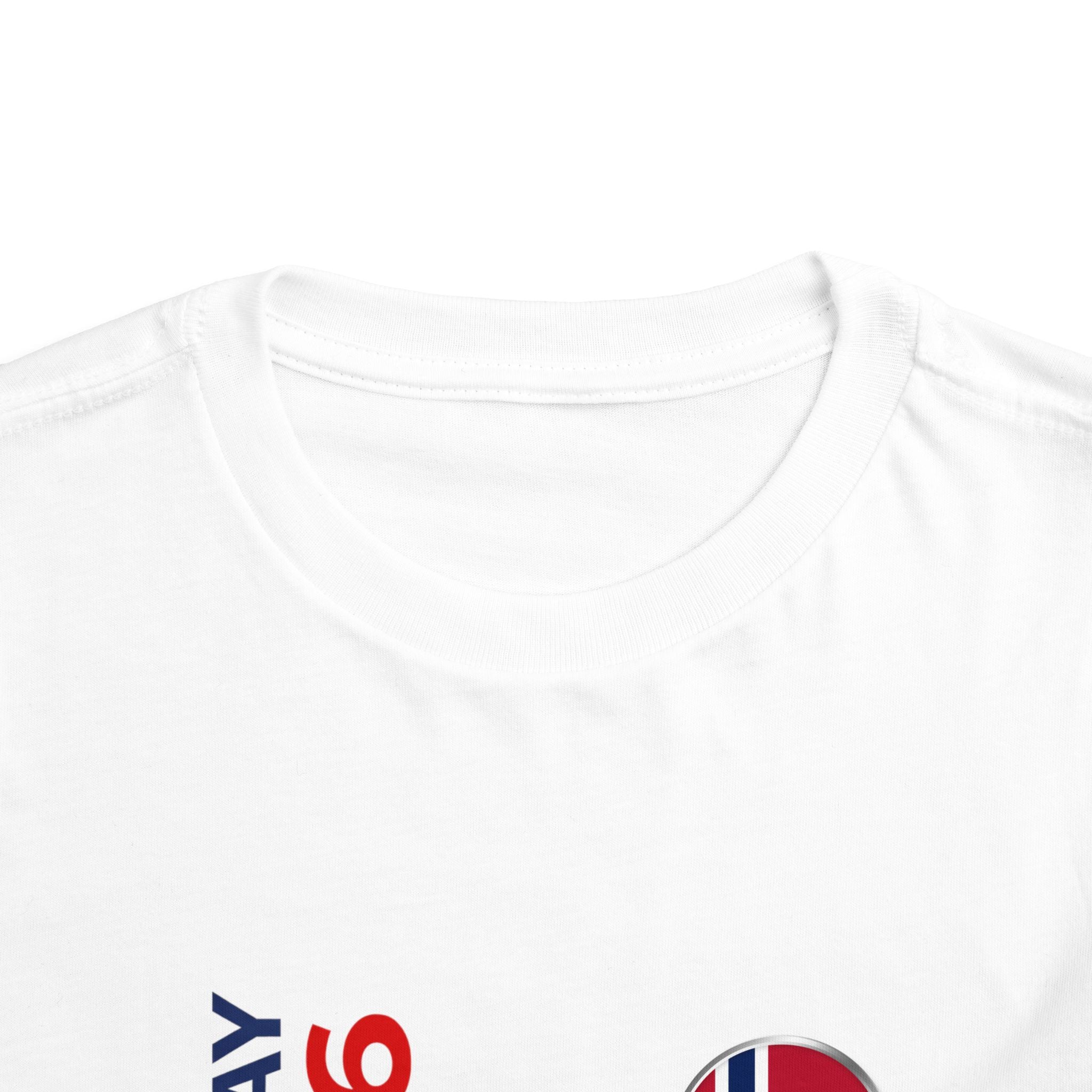 Norway 2026 Toddler Tee — Norwegian Flag Soccer Design