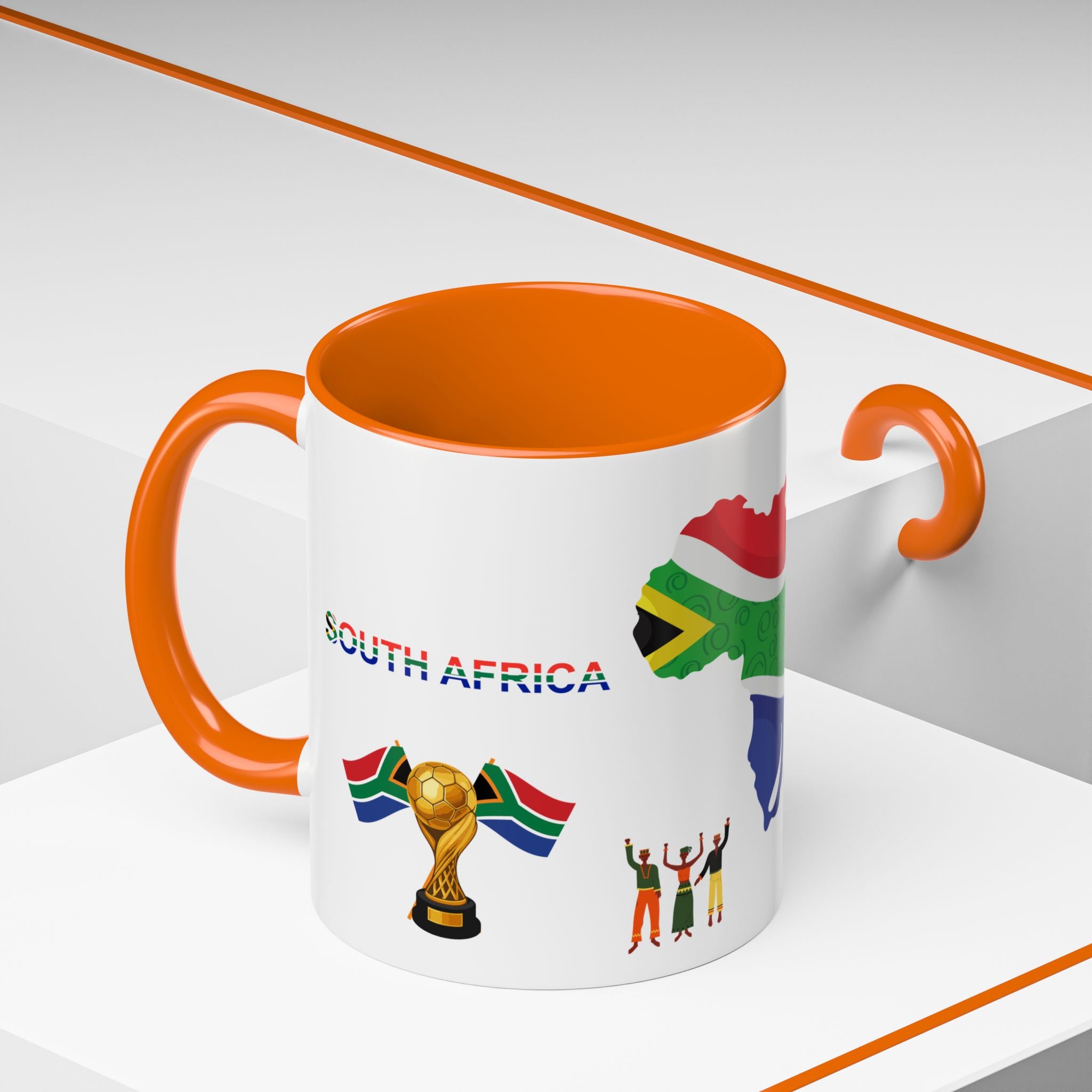 South Africa Coffee Mug — Map, Flag & Trophy Design (11/15oz)