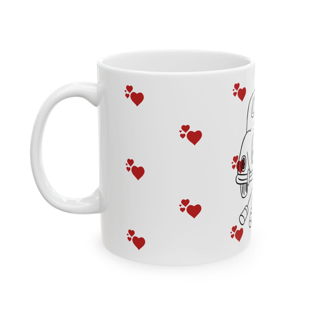 Just Married Car Ceramic Mug – Wedding Newlyweds Coffee Cup (11oz, 15oz)