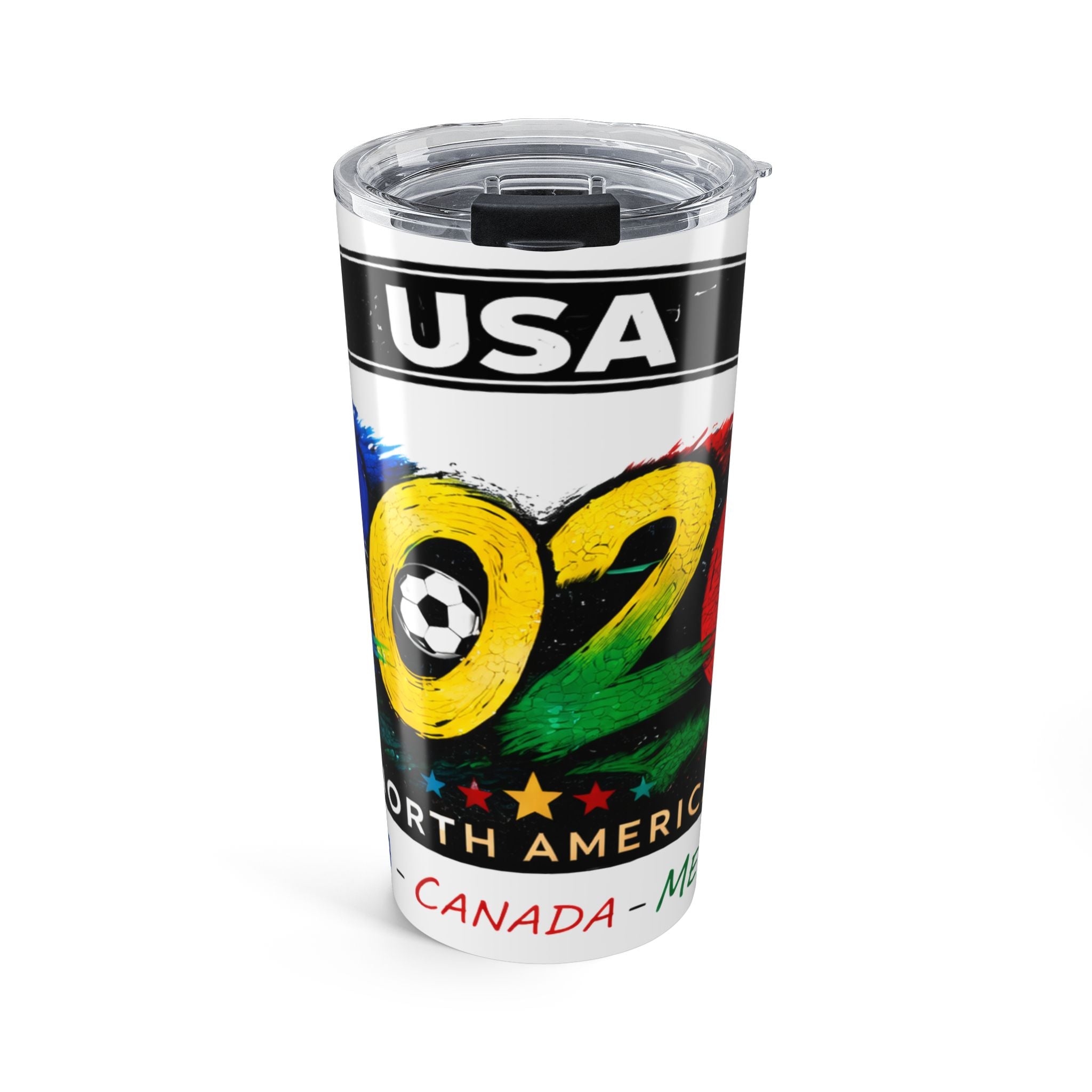 2026 North America Soccer Tumbler — USA Mexico Canada 20oz Travel Cup