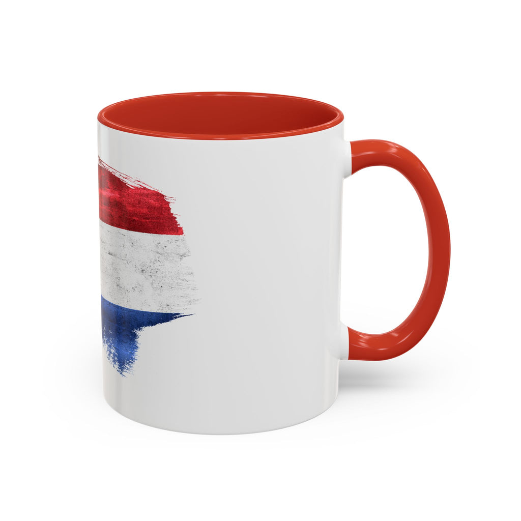 Netherlands Dutch Flag Brushstroke Accent Coffee Mug — 11/15oz