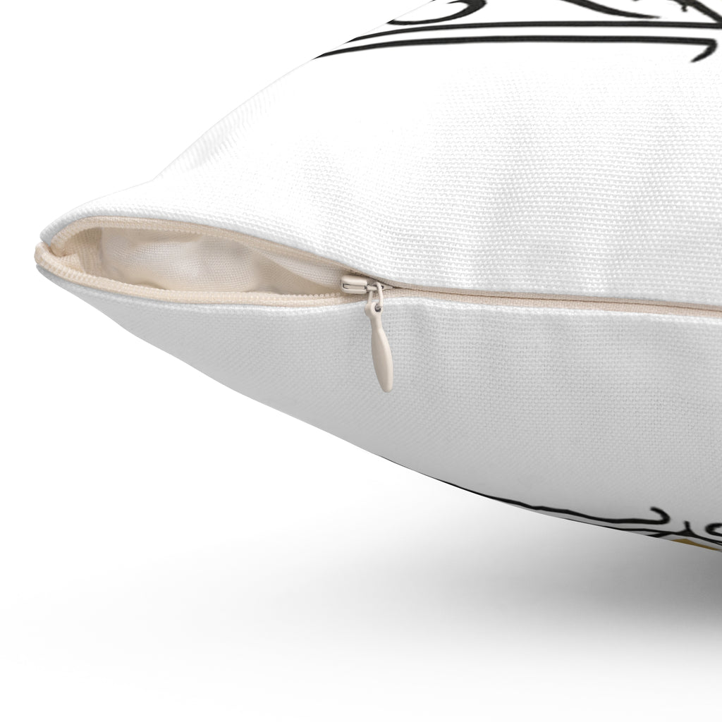 Bridal Arabic Script Throw Pillow — عريس (Groom) Crown Decor