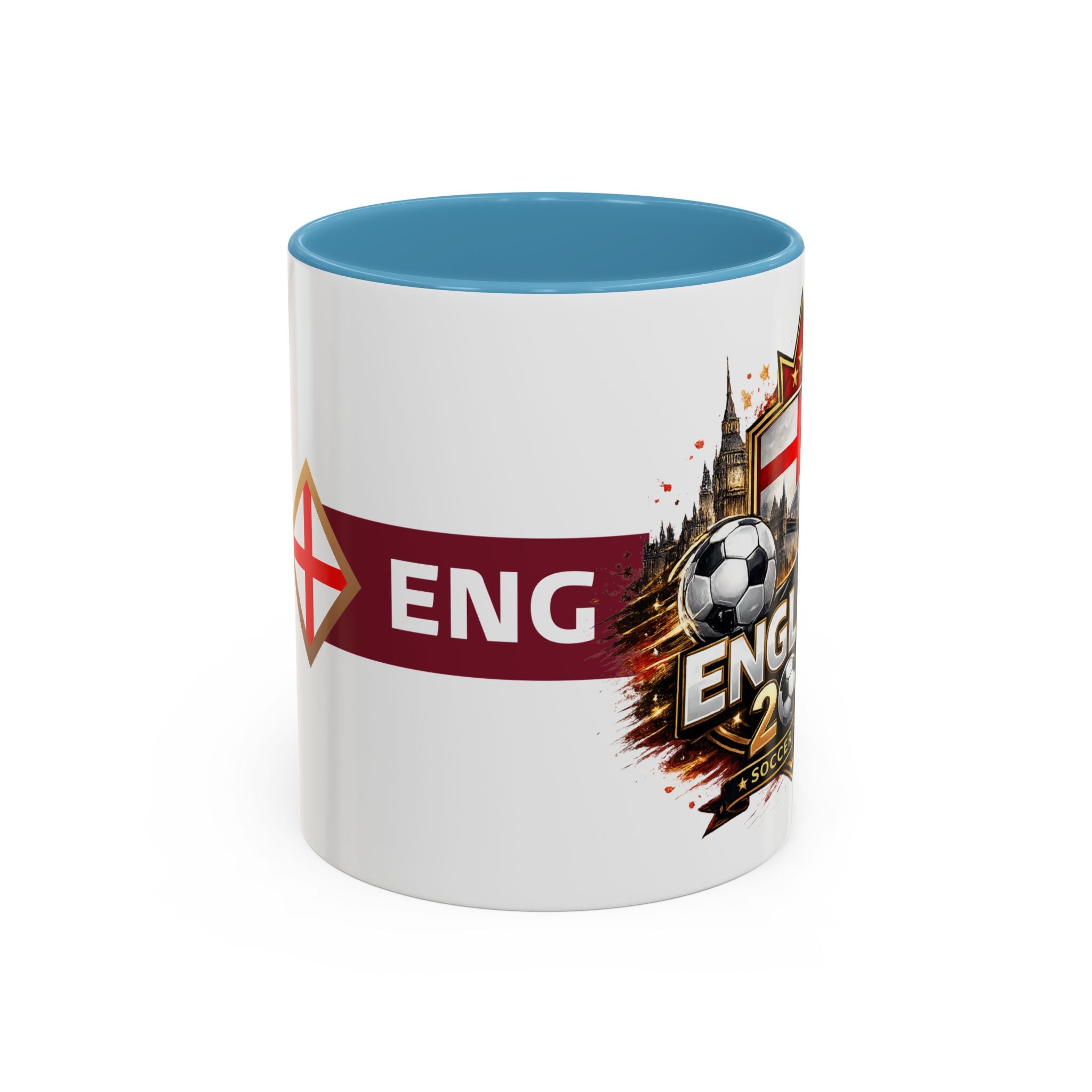 England 2026 Soccer Cup Accent Coffee Mug (11, 15oz)