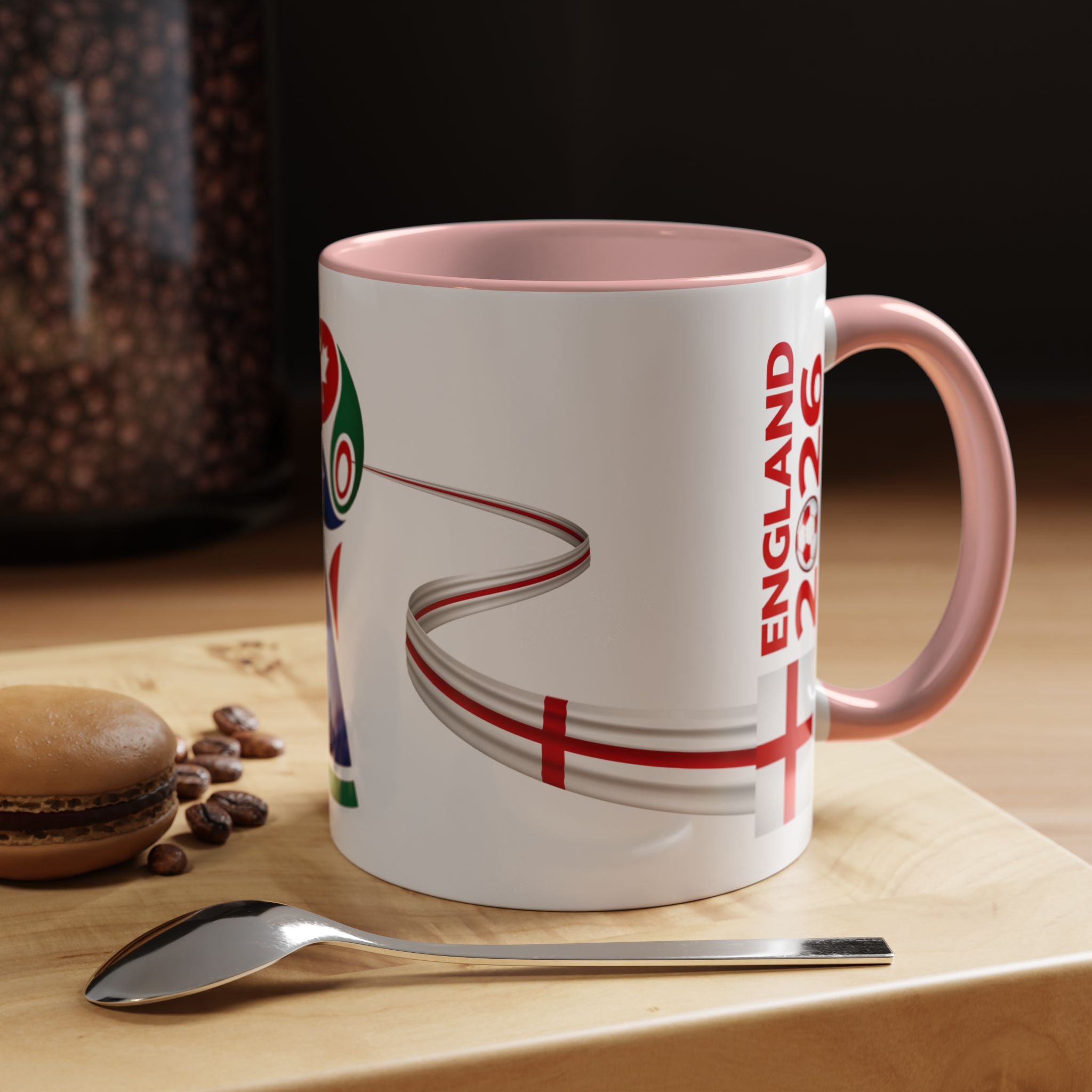 England 2026 Soccer Cup Accent Coffee Mug