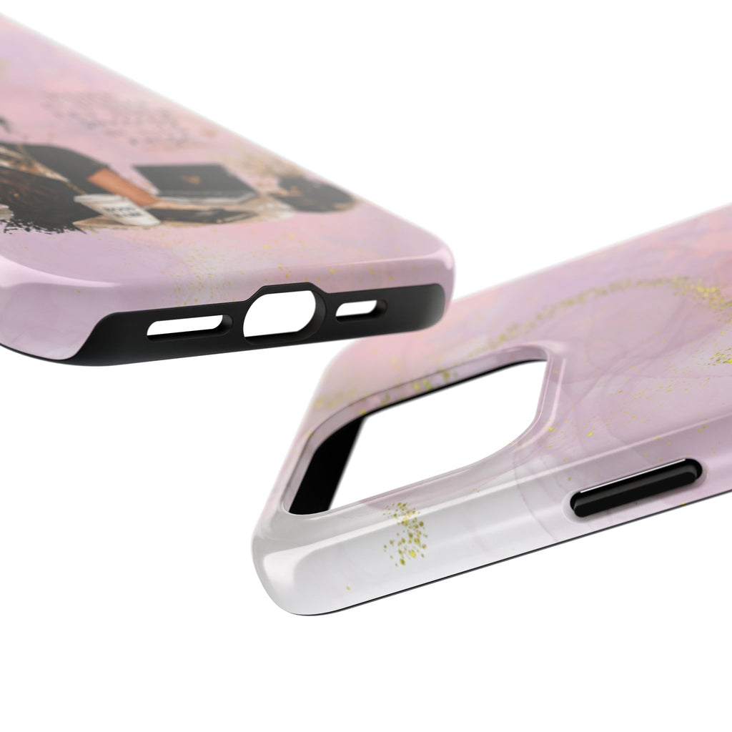 Inspirational Pink Work Desk Phone Case — "Work in Silence, Let Your Success Be Your Noise"
