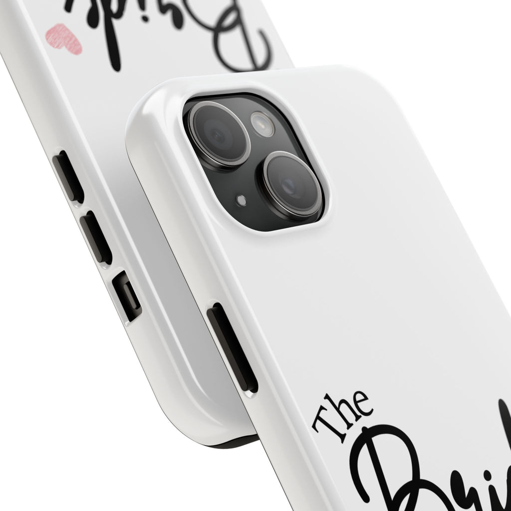 Bride Tough Phone Case — "The Bride" Script with Pink Heart | Bachelorette & Wedding Accessory