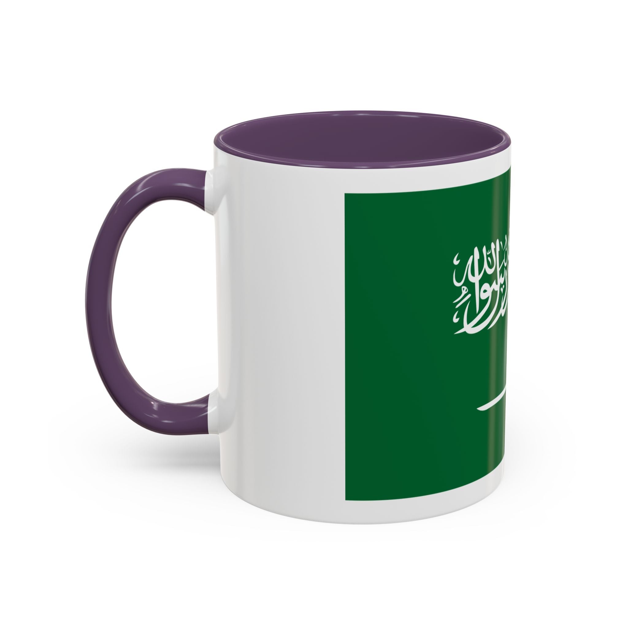 Saudi Arabia Flag Accent Coffee Mug — Patriotic 11/15oz Ceramic