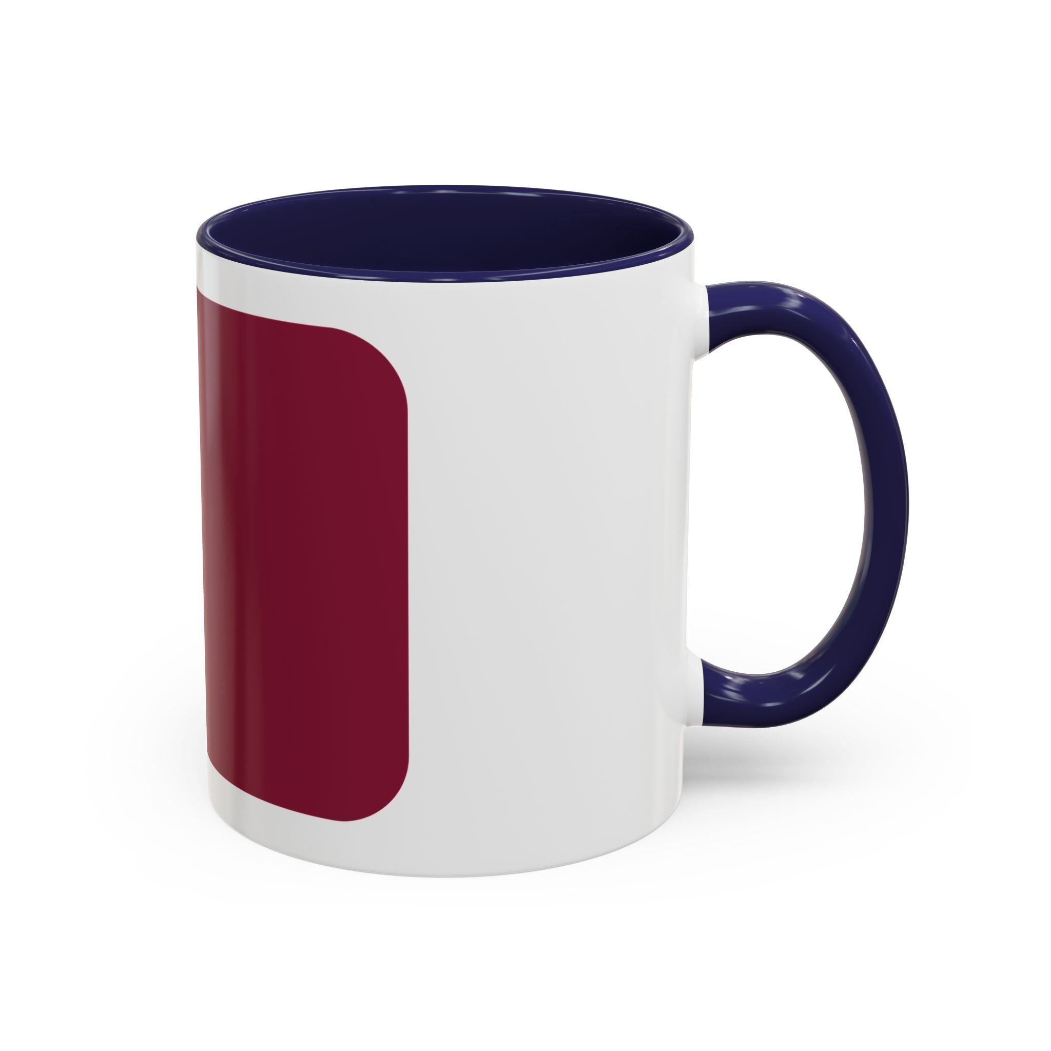 Qatar Flag Accent Coffee Mug – Maroon & White National Pride 11/15oz