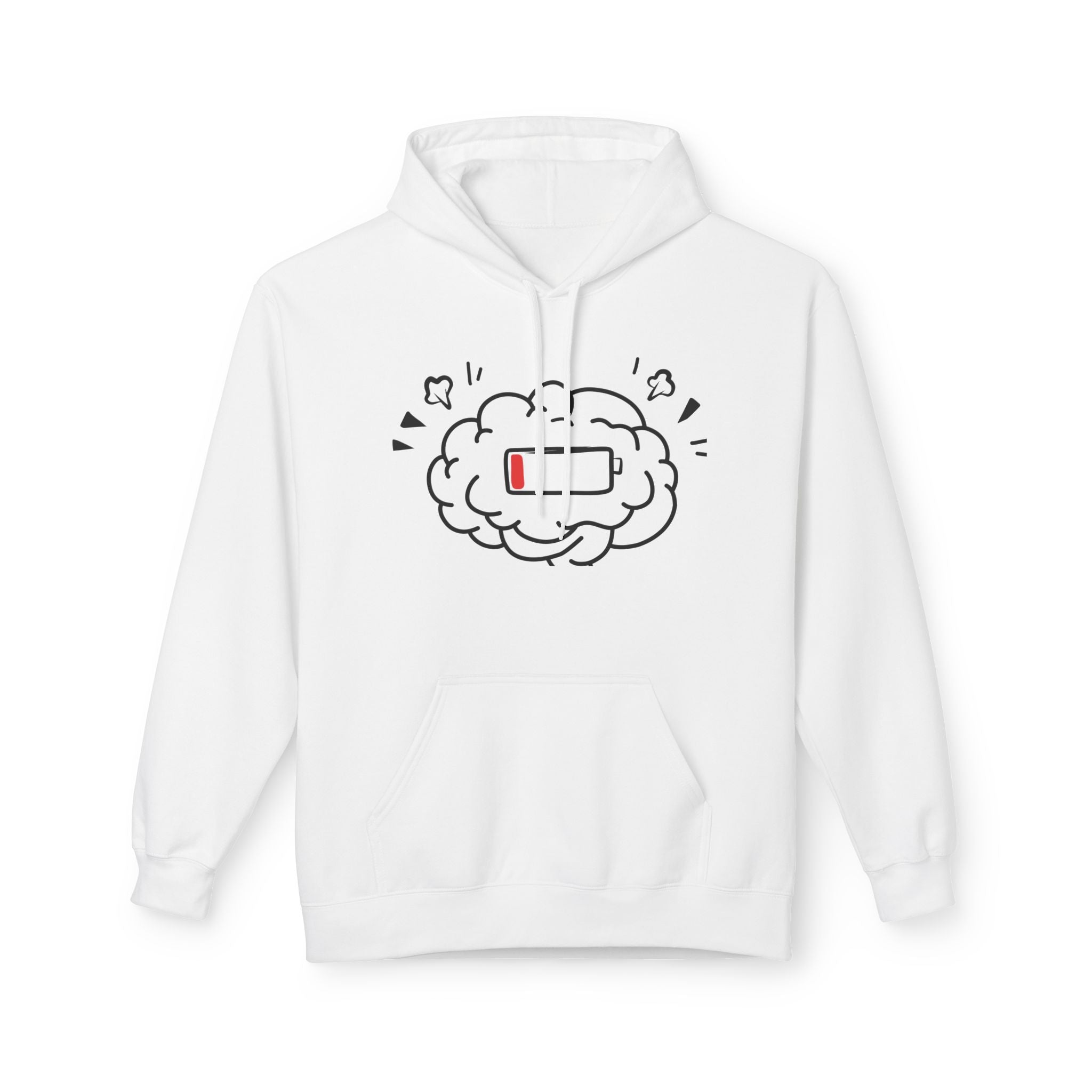 Low Battery Human Unisex Midweight Softstyle Fleece Hoodie
